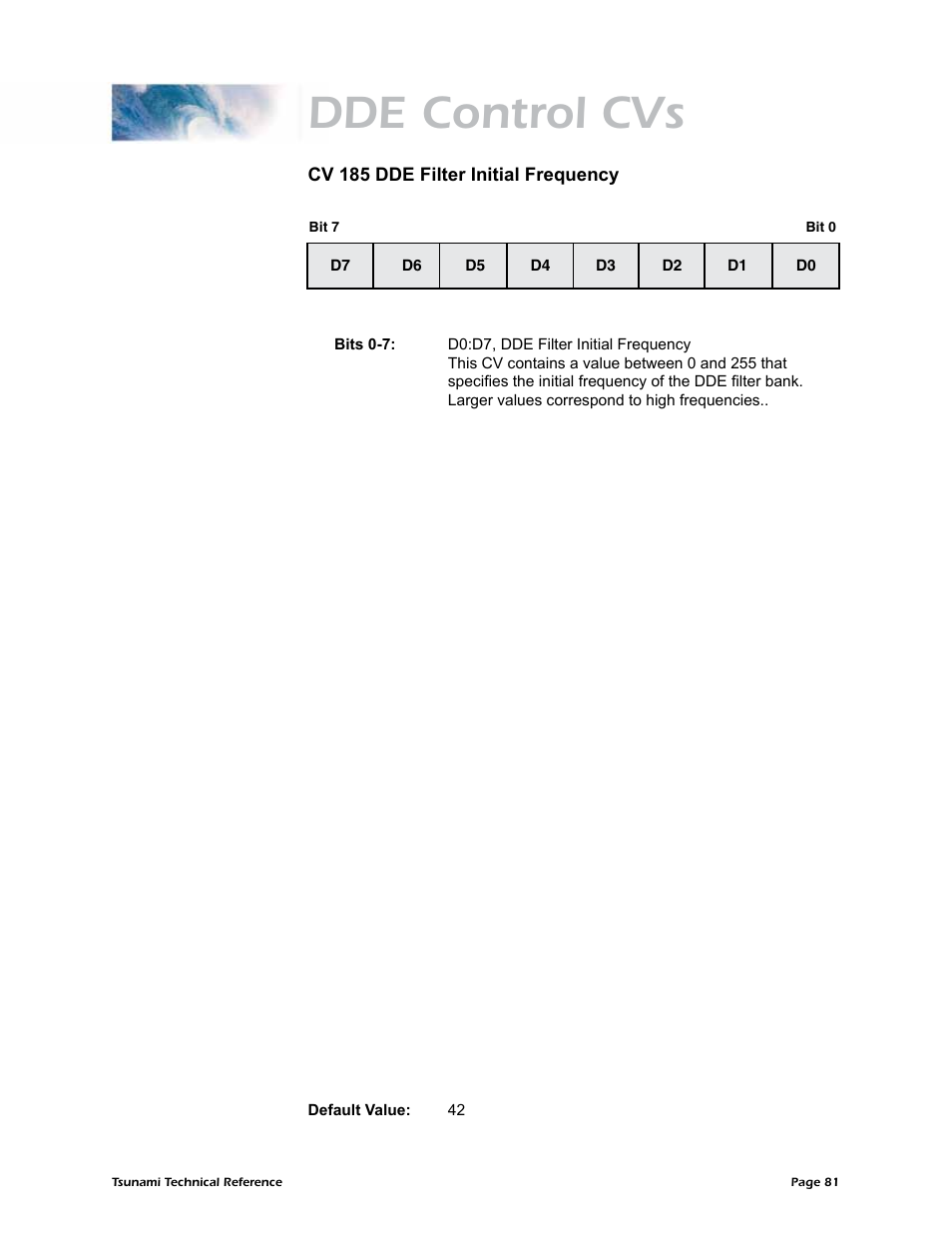 Dde control cvs | SoundTraxx Tsunami Steam Technical Reference User Manual | Page 83 / 104