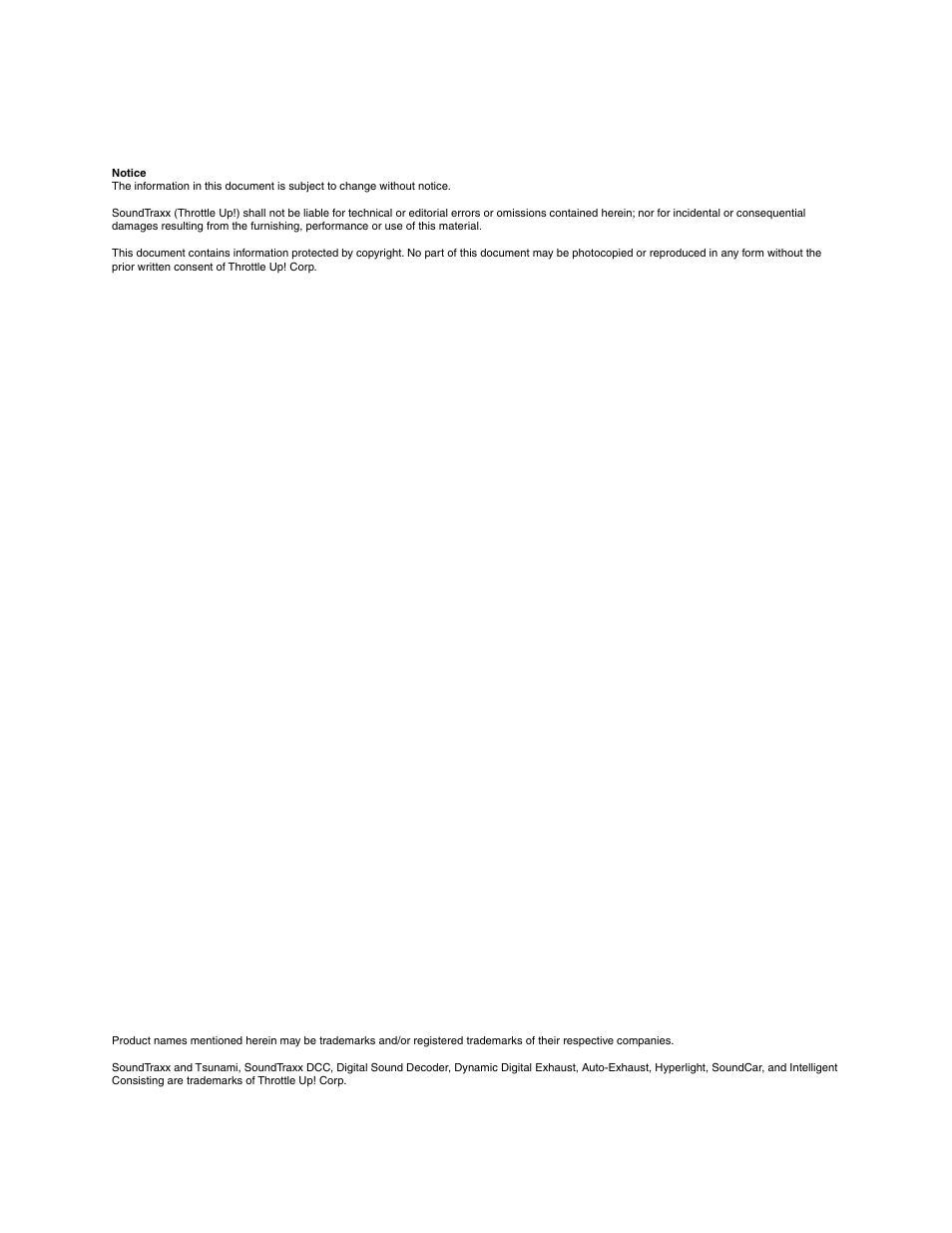 SoundTraxx SoundCar Technical Reference User Manual | Page 2 / 67