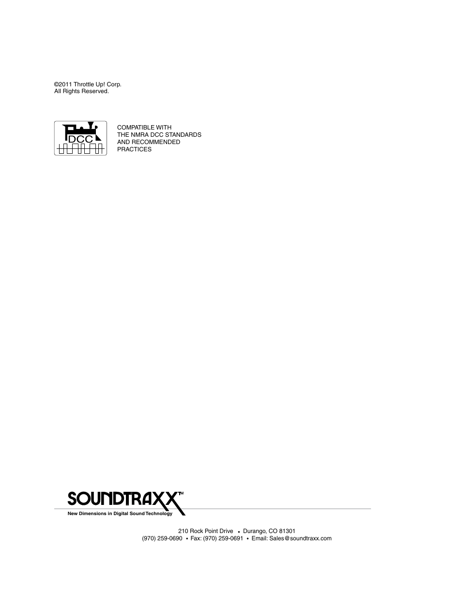SoundTraxx Coach Lighting Decoder Users Guide User Manual | Page 28 / 28