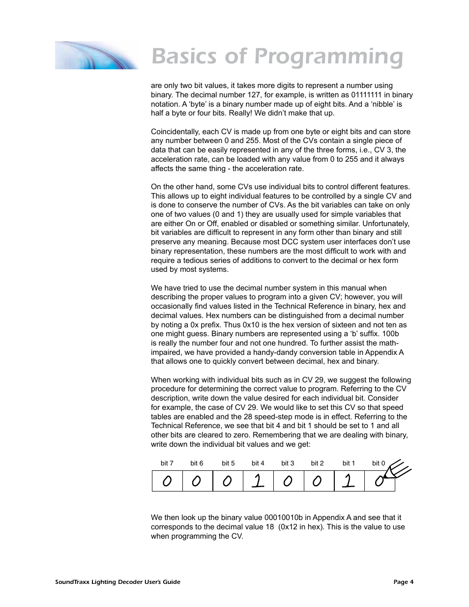 Basics of programming | SoundTraxx Coach Lighting Decoder Users Guide User Manual | Page 7 / 28