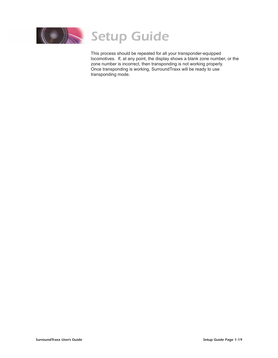 Setup guide | SoundTraxx SurroundTraxx User Manual | Page 24 / 86