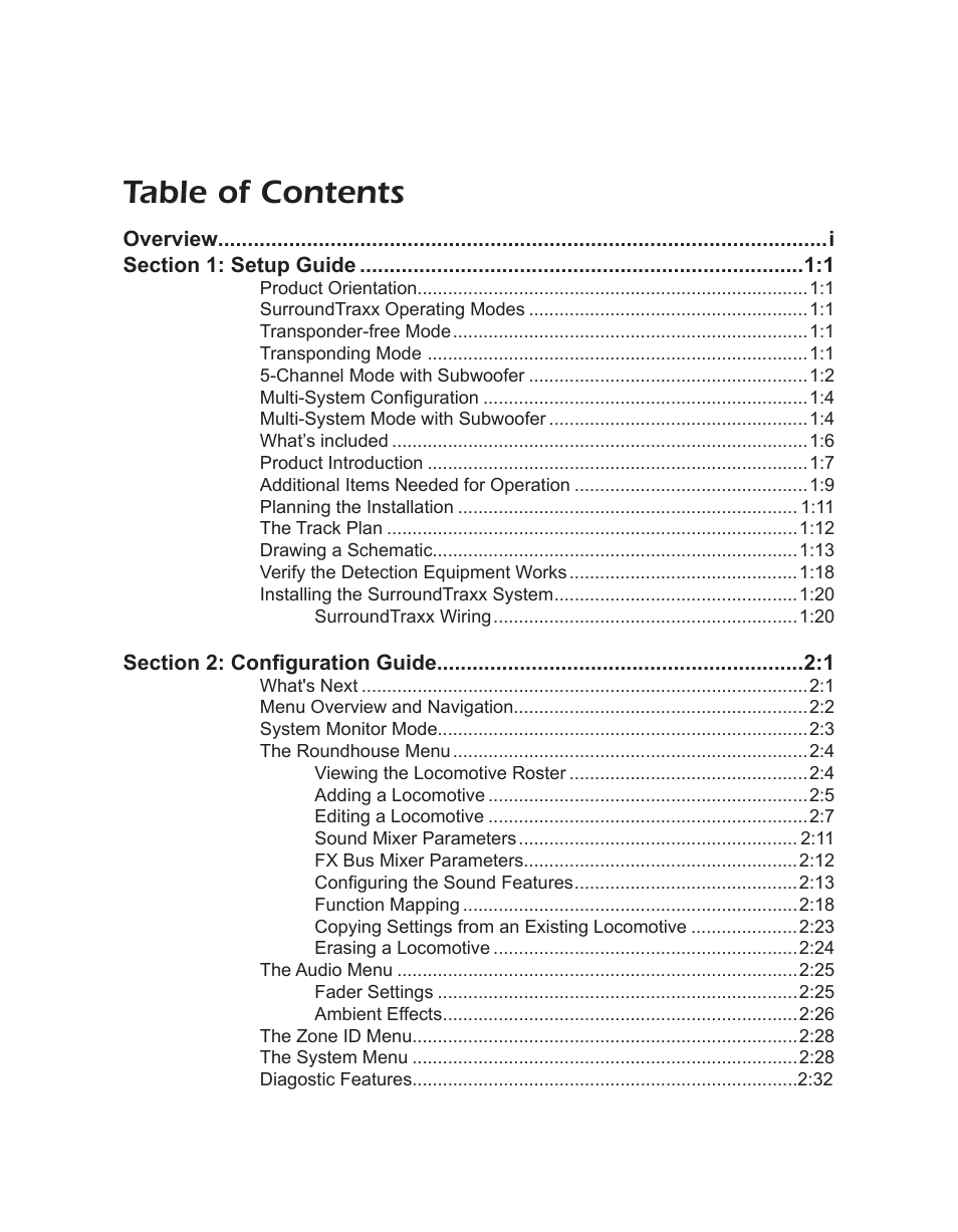 SoundTraxx SurroundTraxx User Manual | Page 3 / 86
