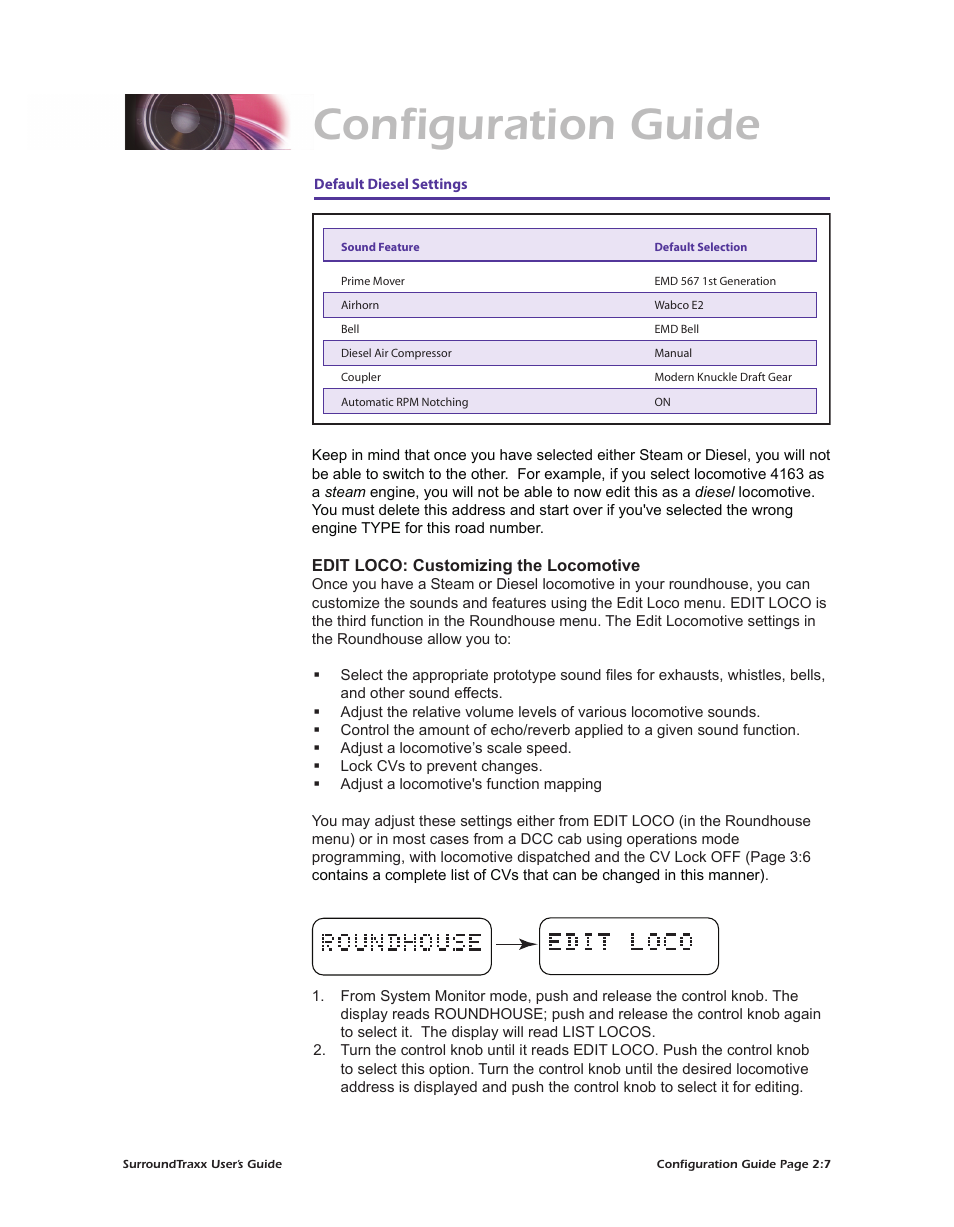Configuration guide | SoundTraxx SurroundTraxx User Manual | Page 35 / 86