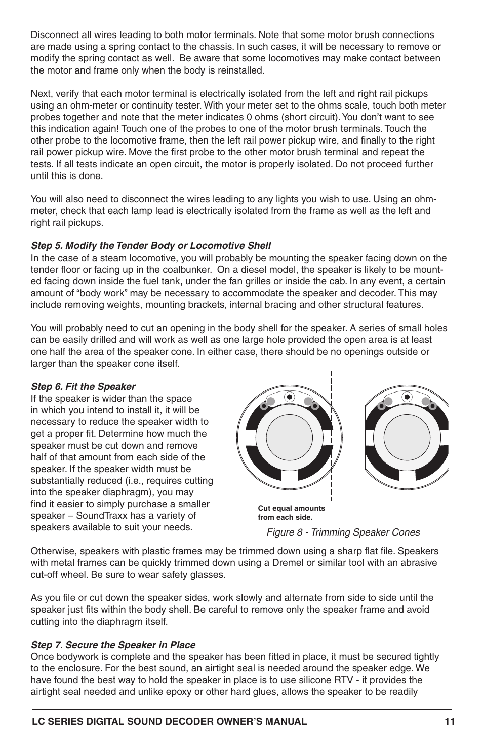 SoundTraxx LC Series Owners Manual User Manual | Page 11 / 40