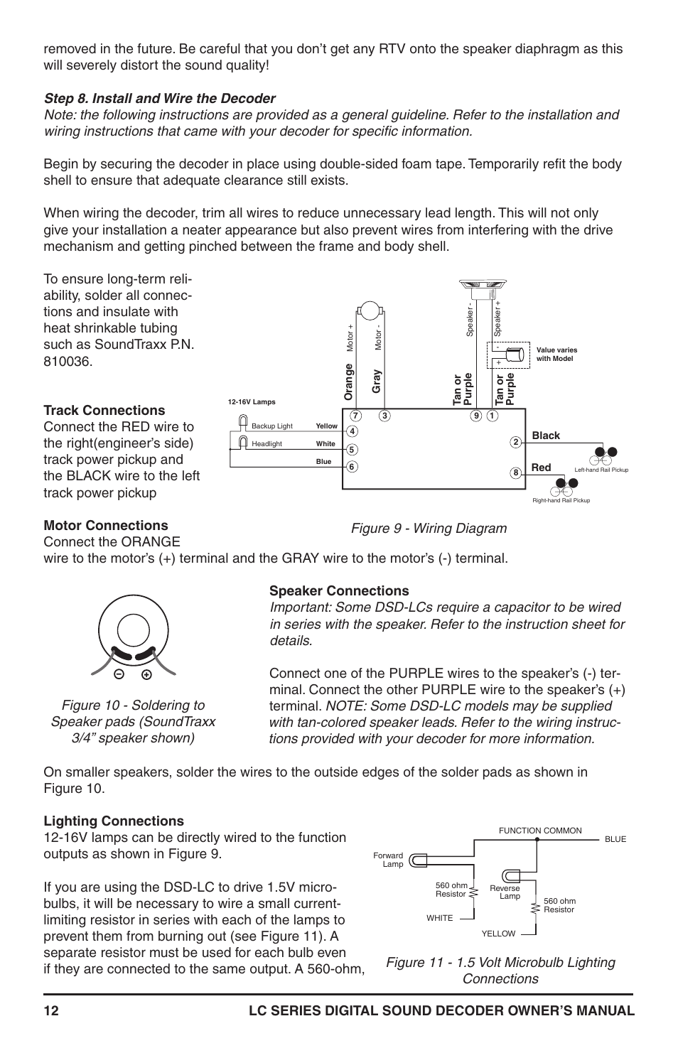 SoundTraxx LC Series Owners Manual User Manual | Page 12 / 40
