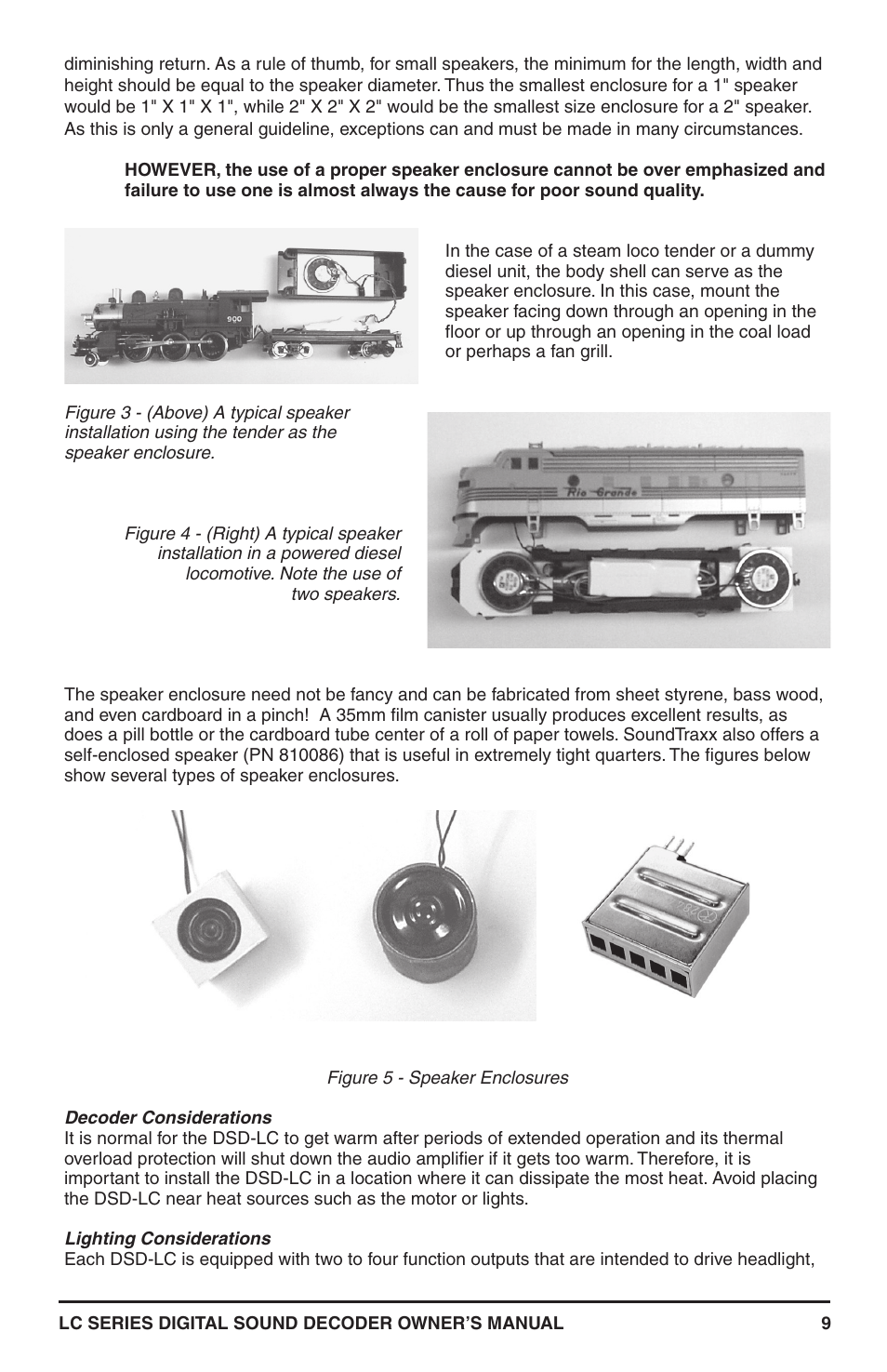 SoundTraxx LC Series Owners Manual User Manual | Page 9 / 40