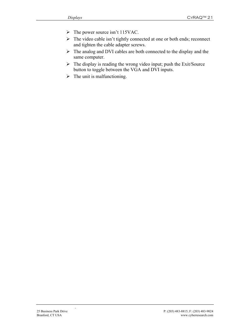 CyberResearch CYRAQ 21A User Manual | Page 33 / 82