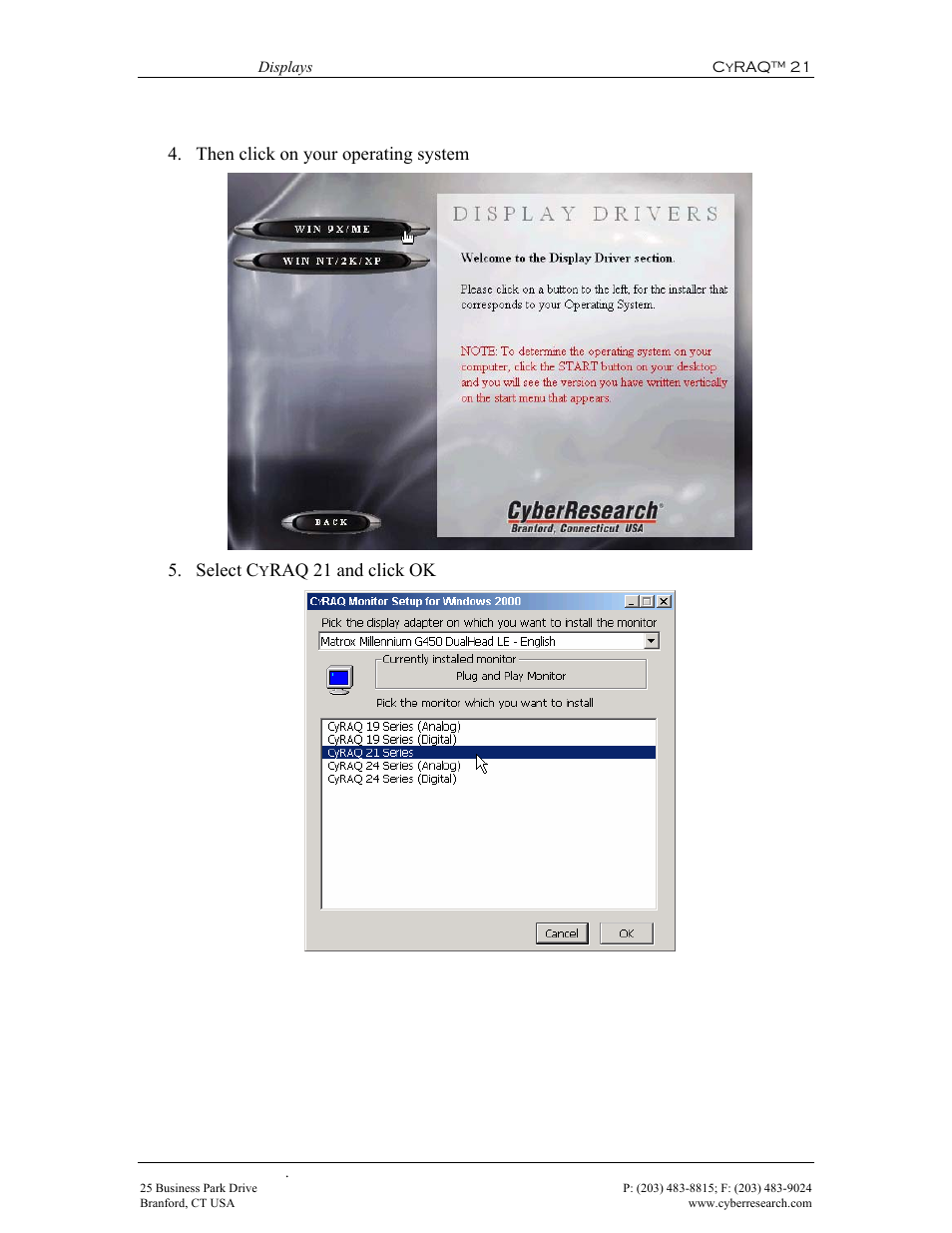 CyberResearch CYRAQ 21A User Manual | Page 35 / 82