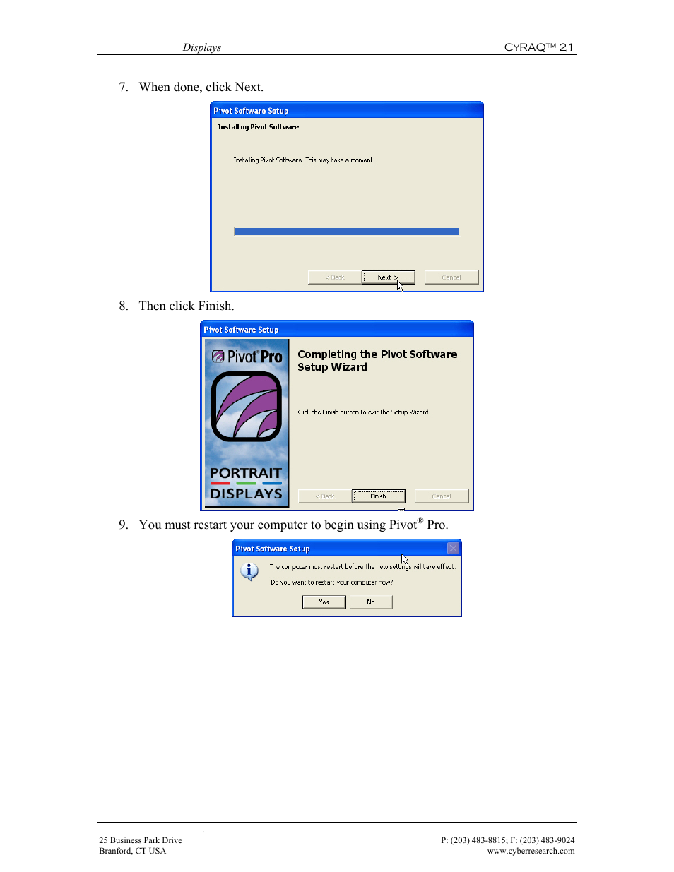 CyberResearch CYRAQ 21A User Manual | Page 47 / 82