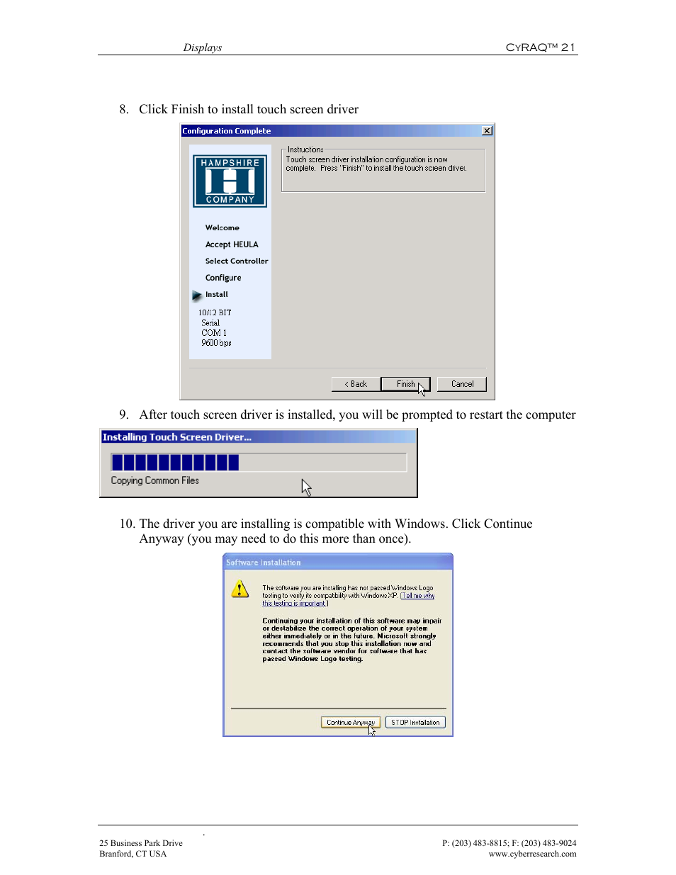 CyberResearch CYRAQ 21A User Manual | Page 61 / 82