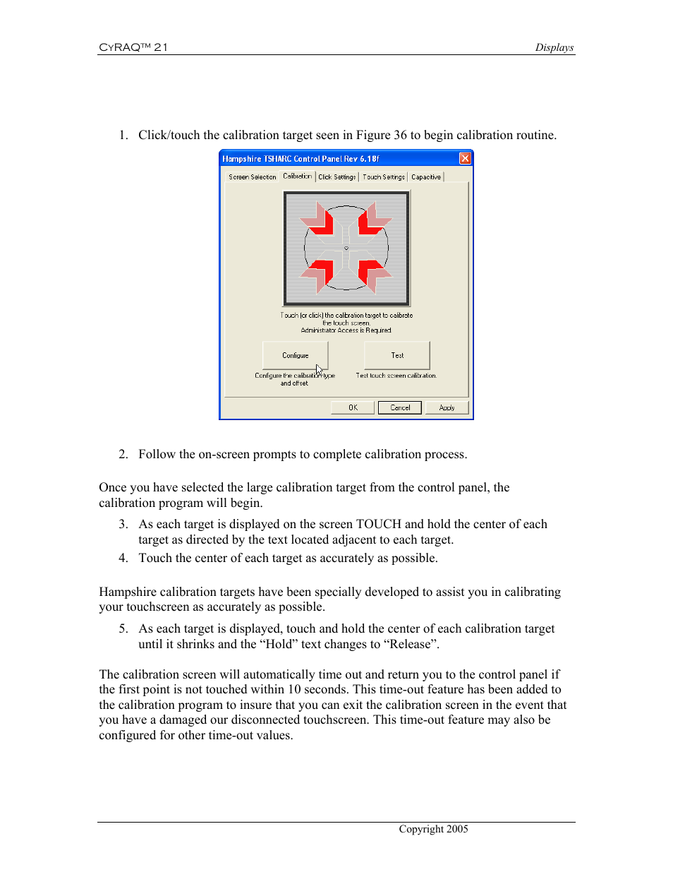 3 calibration, Routine, Figure 36: calibration target | 3 calibration routine | CyberResearch CYRAQ 21A User Manual | Page 64 / 82