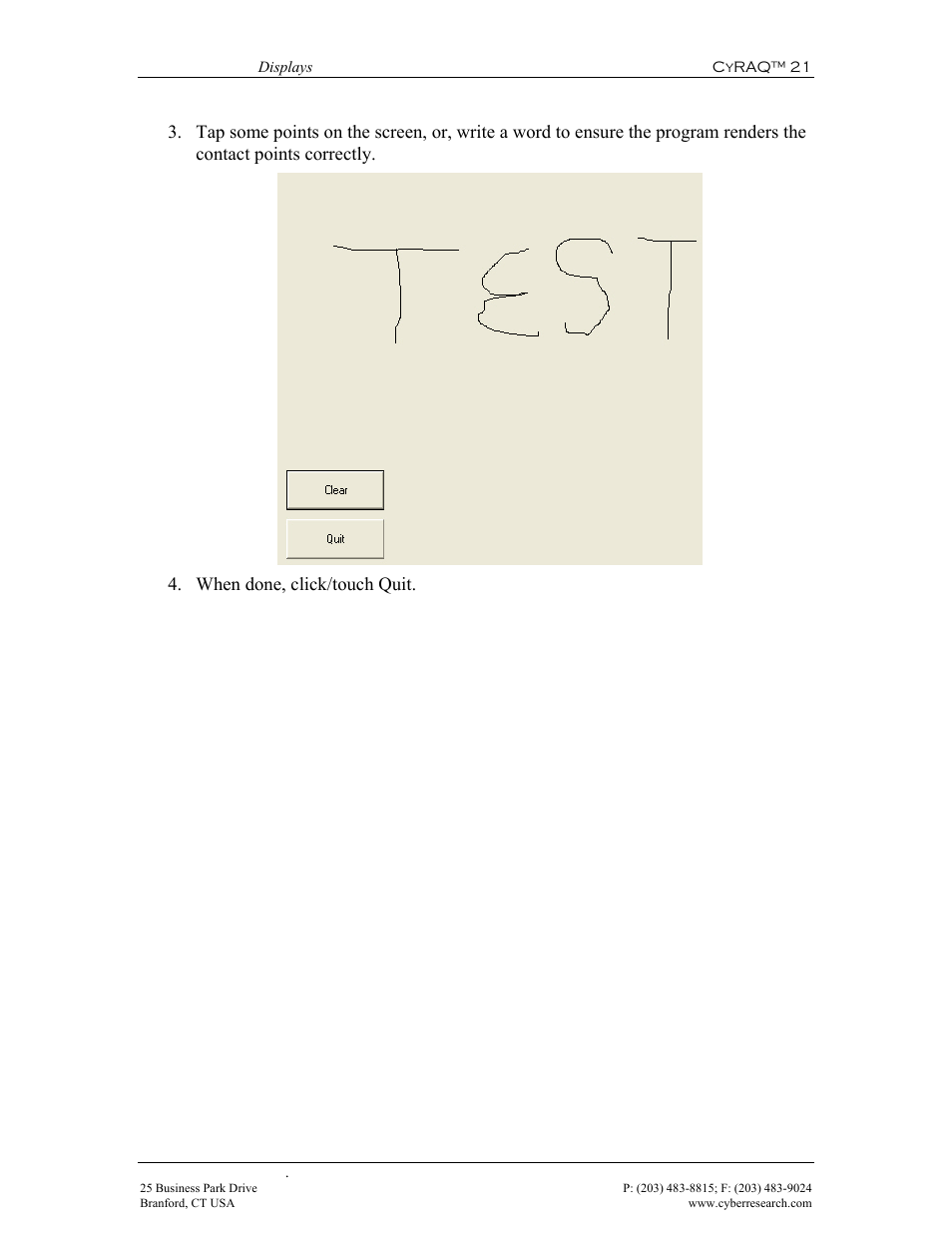 CyberResearch CYRAQ 21A User Manual | Page 67 / 82