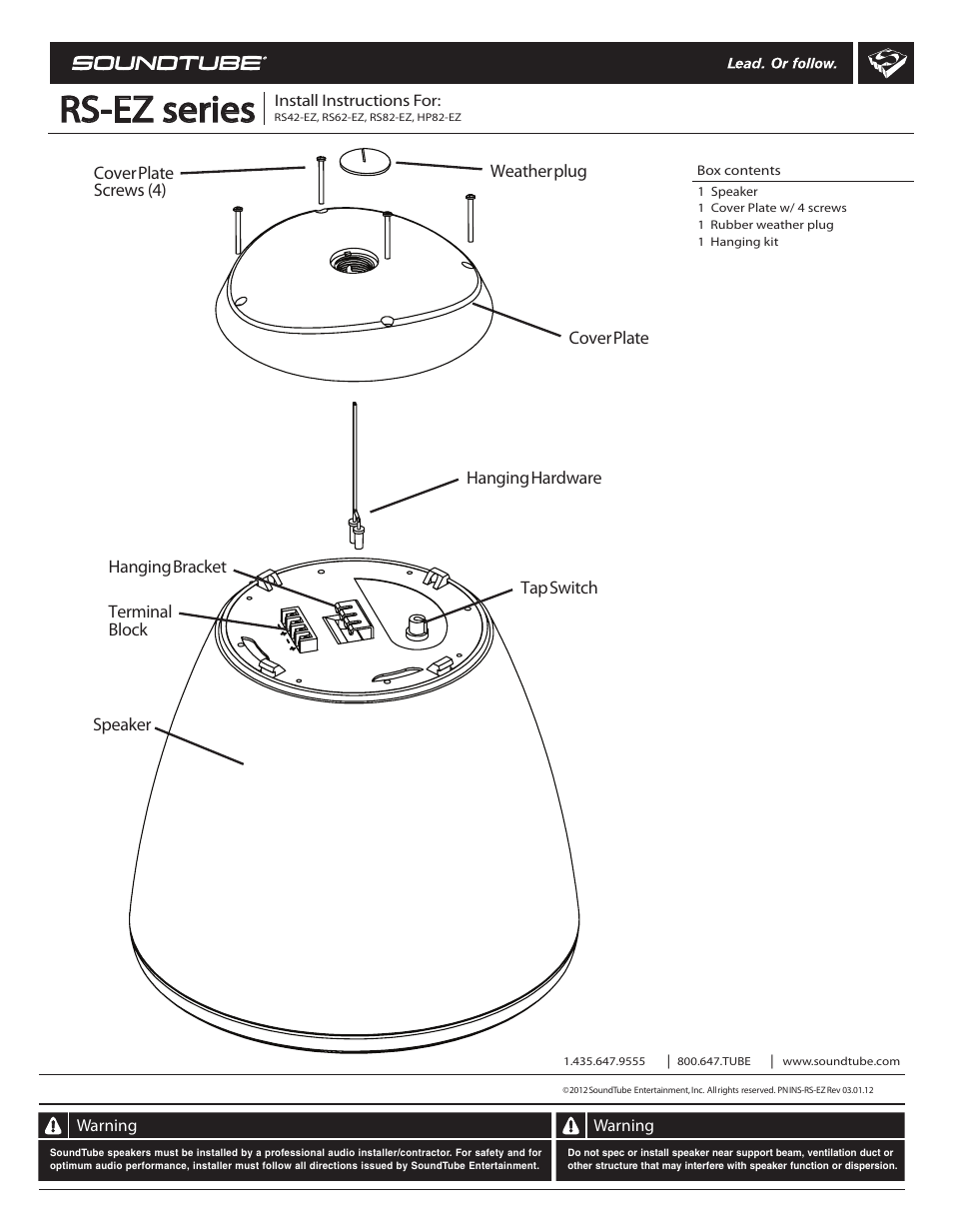 Soundtube RS42-EZ User Manual | 3 pages