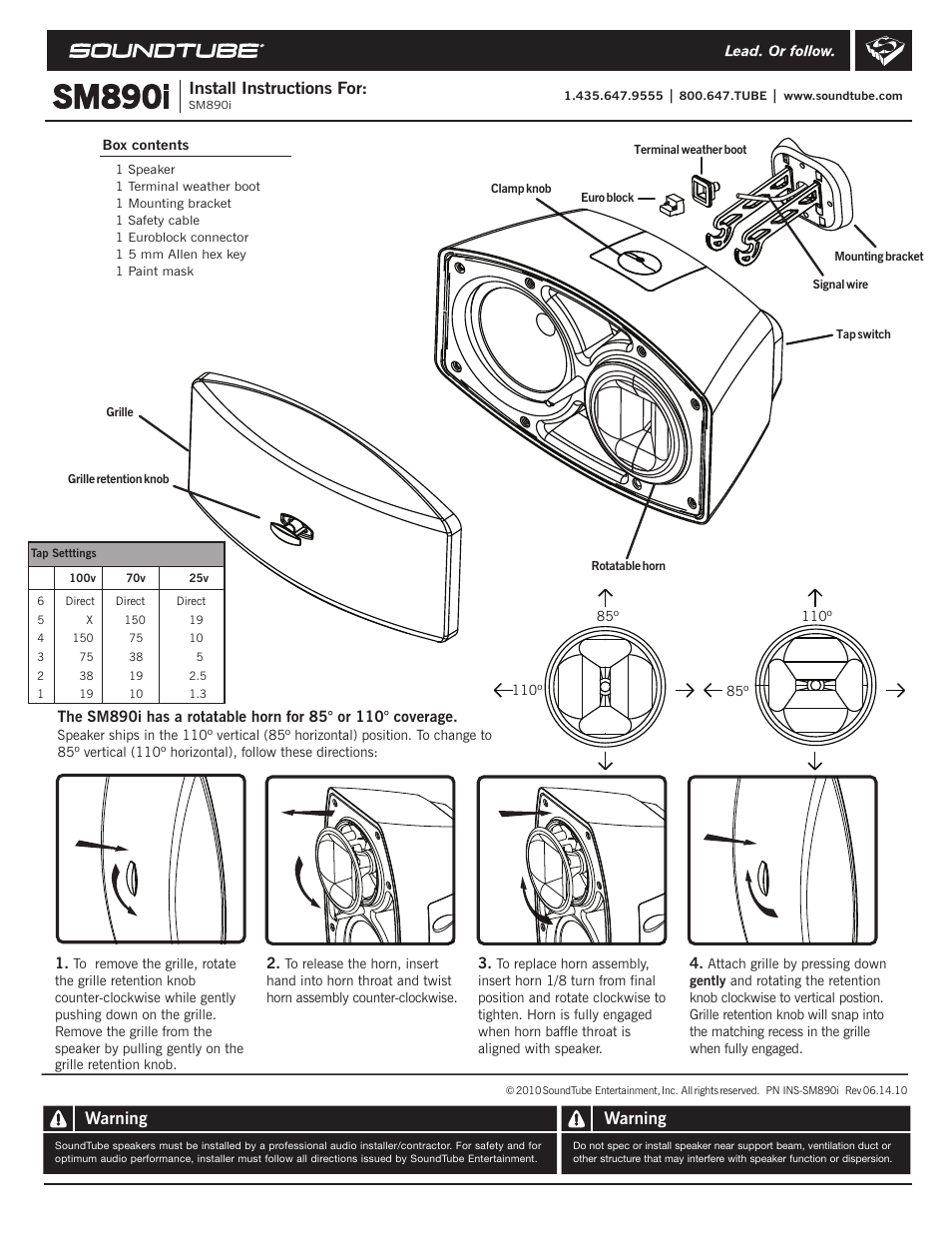 Soundtube SM890i User Manual | 2 pages