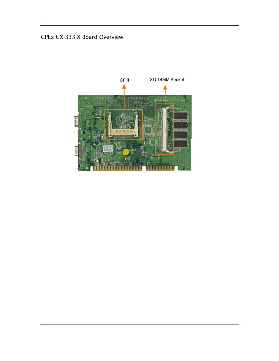 Cpex gx-333-x board overview component side | CyberResearch CPEN GX-333-X User Manual | Page 15 / 98