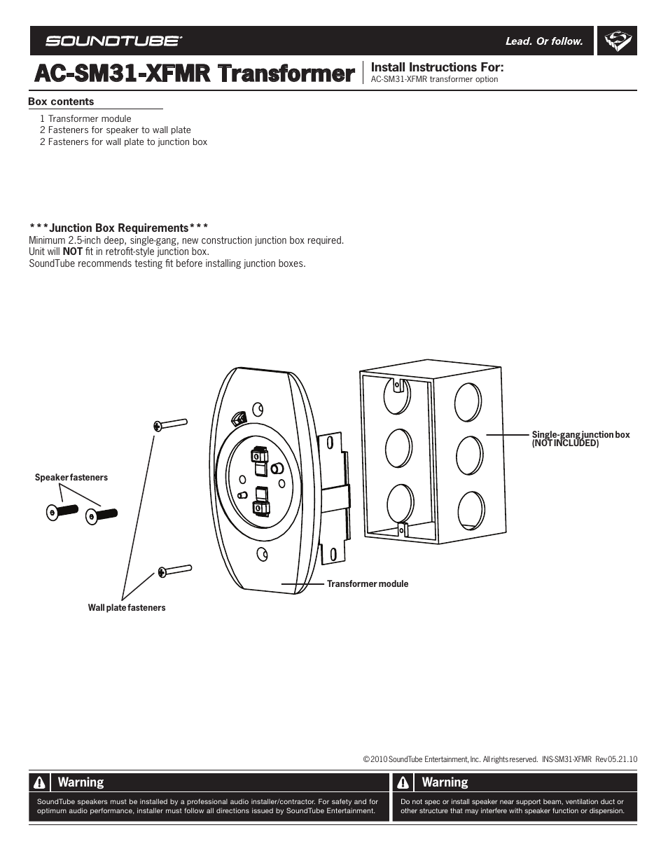 Ac-sm31-xfmr transformer | Soundtube SM31-EZ User Manual | Page 3 / 4