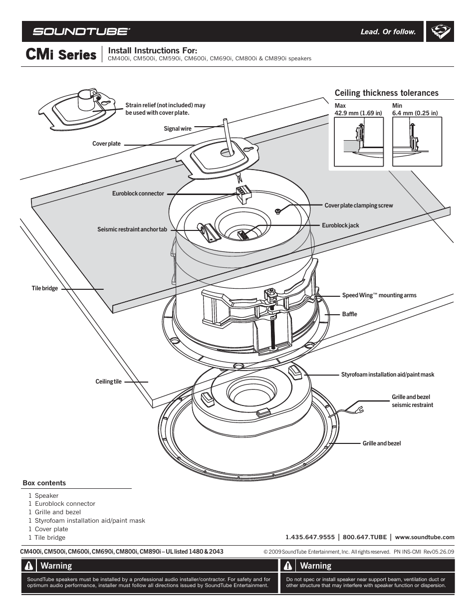 Soundtube CM400i User Manual | 4 pages