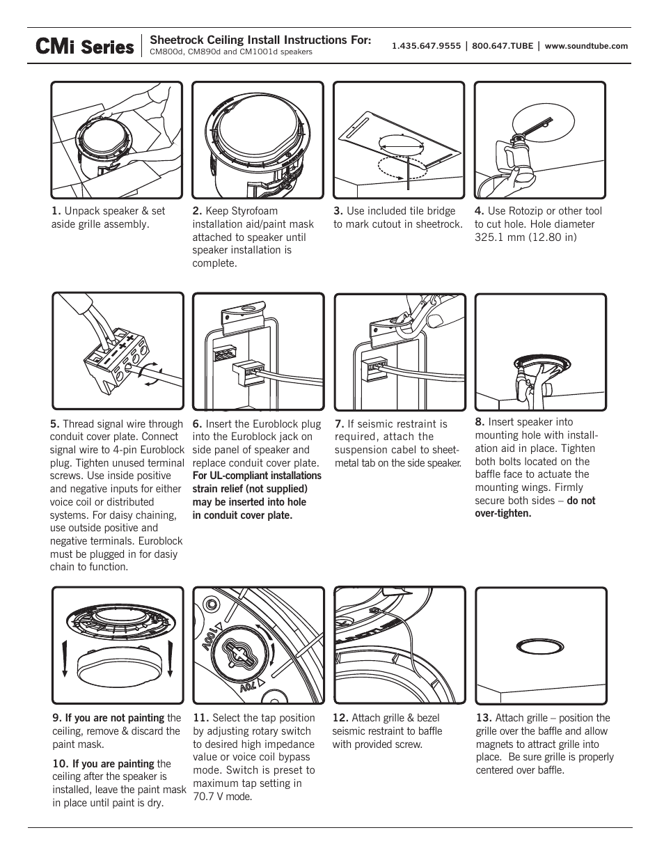 I series | Soundtube CM800d User Manual | Page 3 / 4