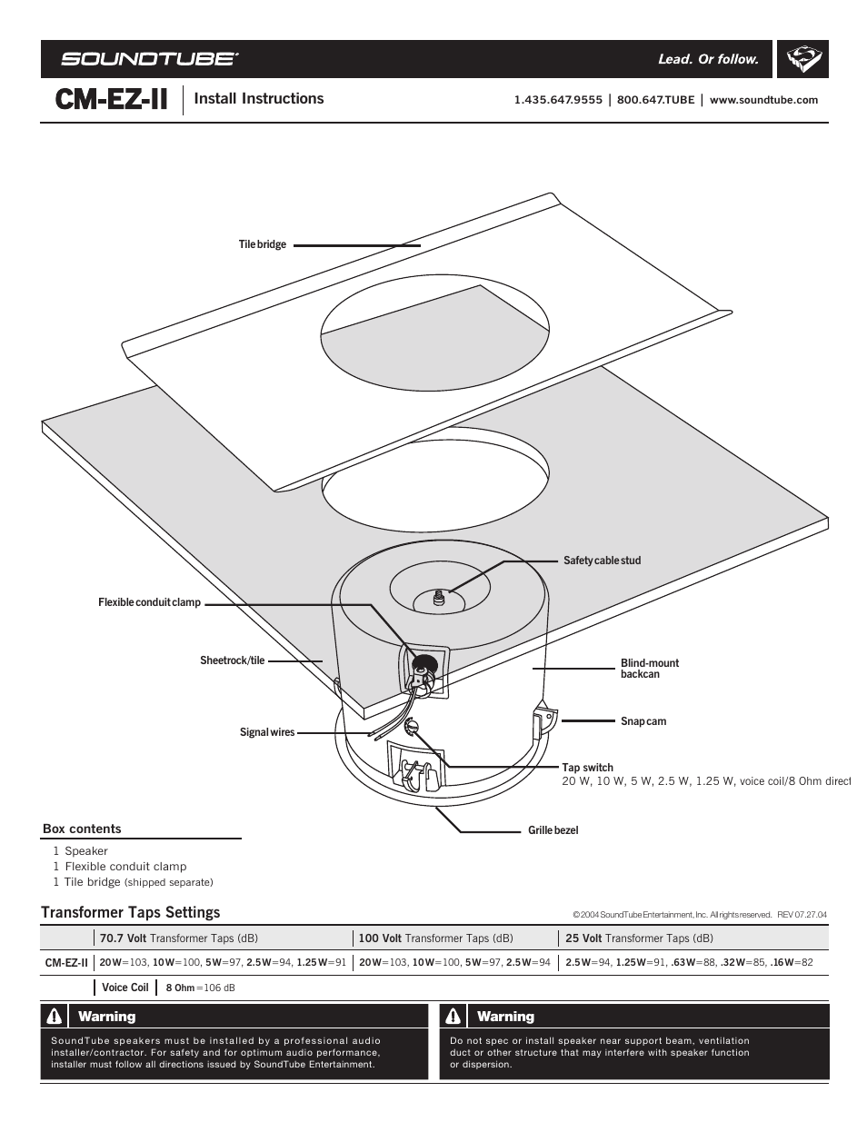 Soundtube CM-EZ-II User Manual | 4 pages