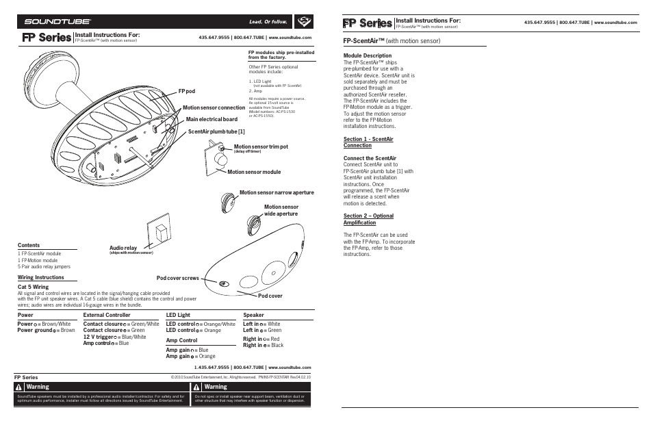 Fp_scentair_rev040210 (2).pdf, Fp series, Fp-scentair™ (with motion sensor) | Soundtube FP6020-II User Manual | Page 5 / 5