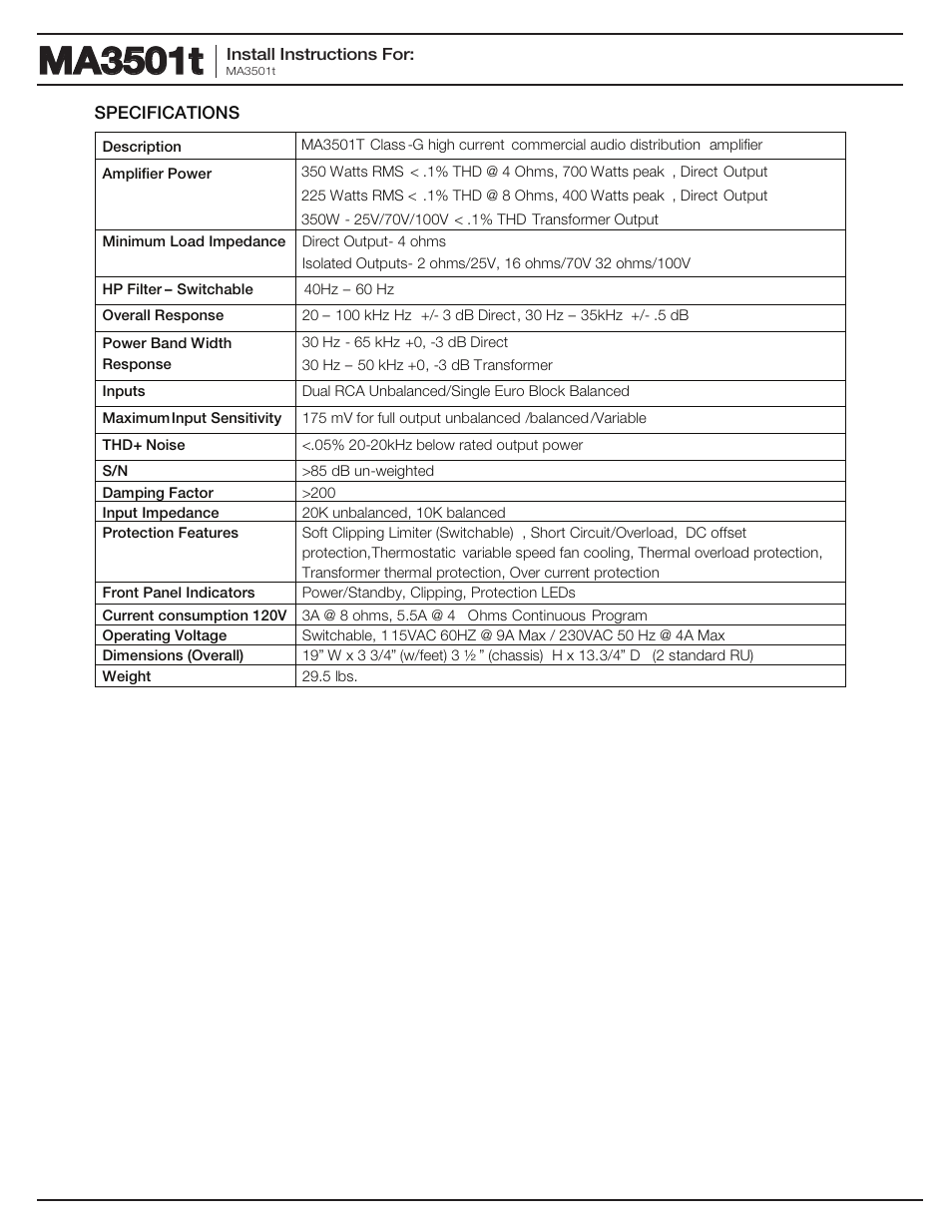 Ma3501t | Soundtube MA3501t User Manual | Page 6 / 8