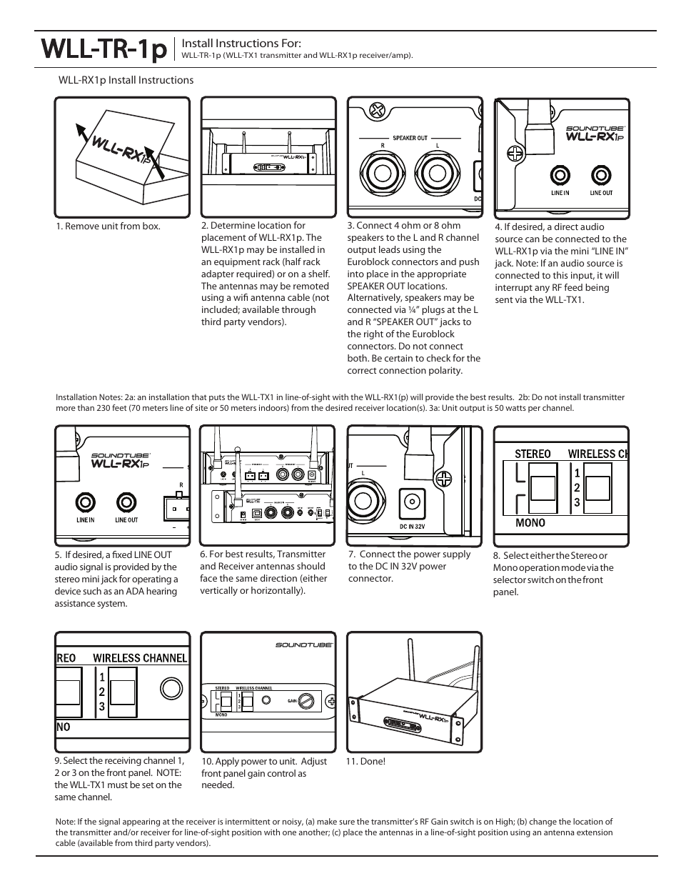 Wll-tr-1p | Soundtube WLL-RX1p User Manual | Page 3 / 4