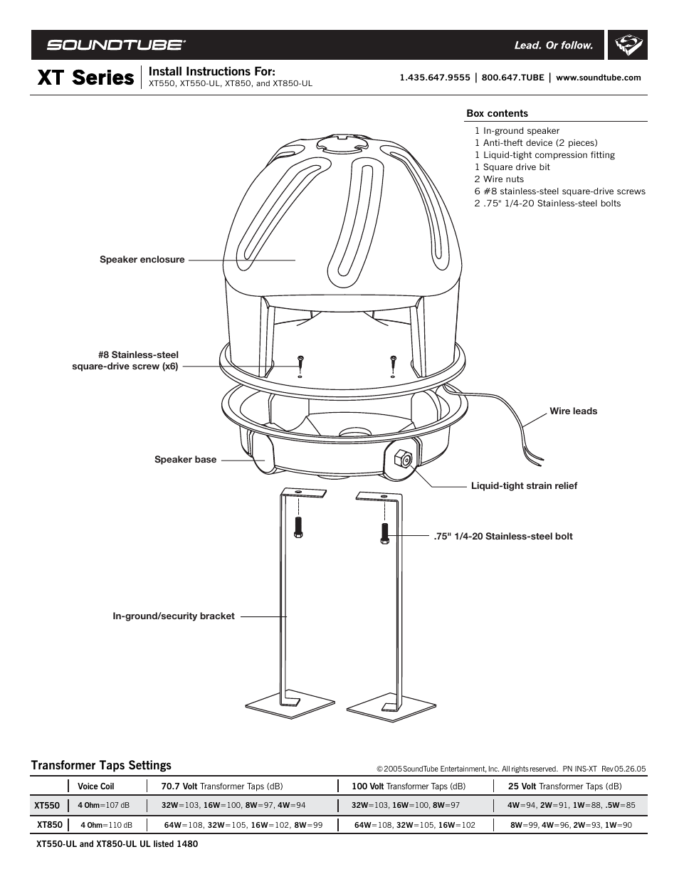 Soundtube XT550 User Manual | 2 pages