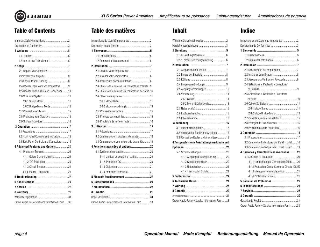 Crown Equipment XLS 602 User Manual | Page 4 / 36