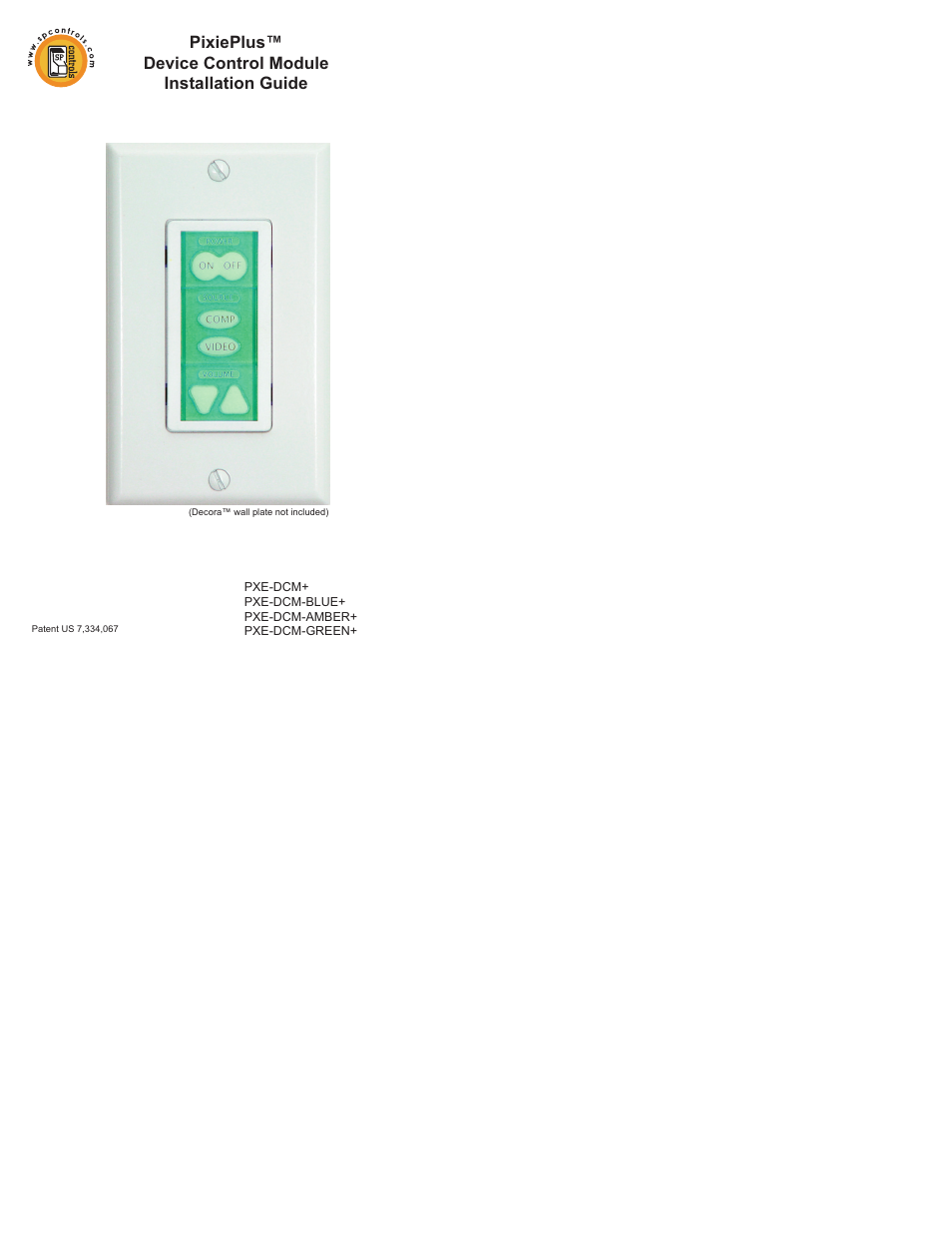 SP Controls PixiePlus User Manual | 25 pages