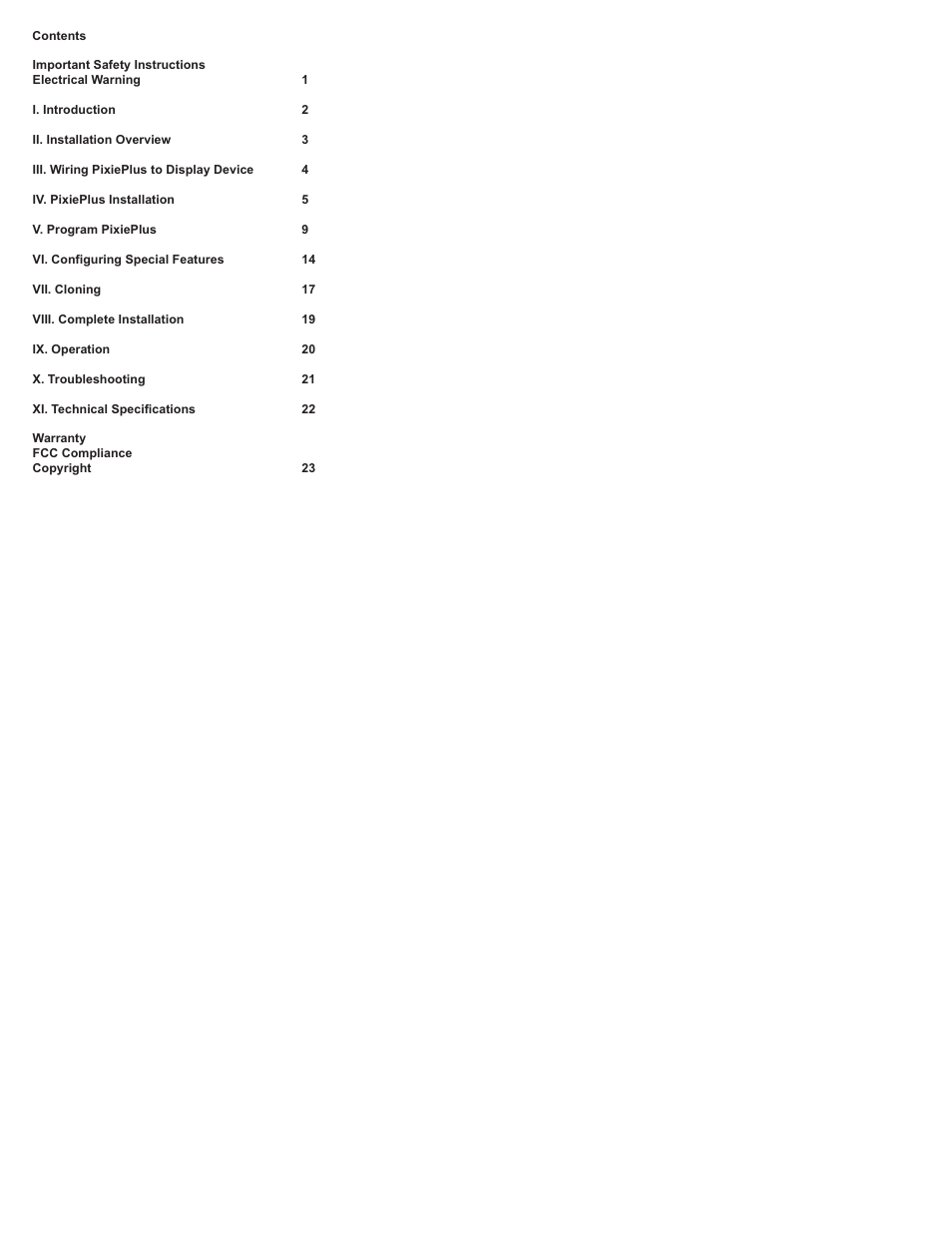 SP Controls PixiePlus User Manual | Page 2 / 25