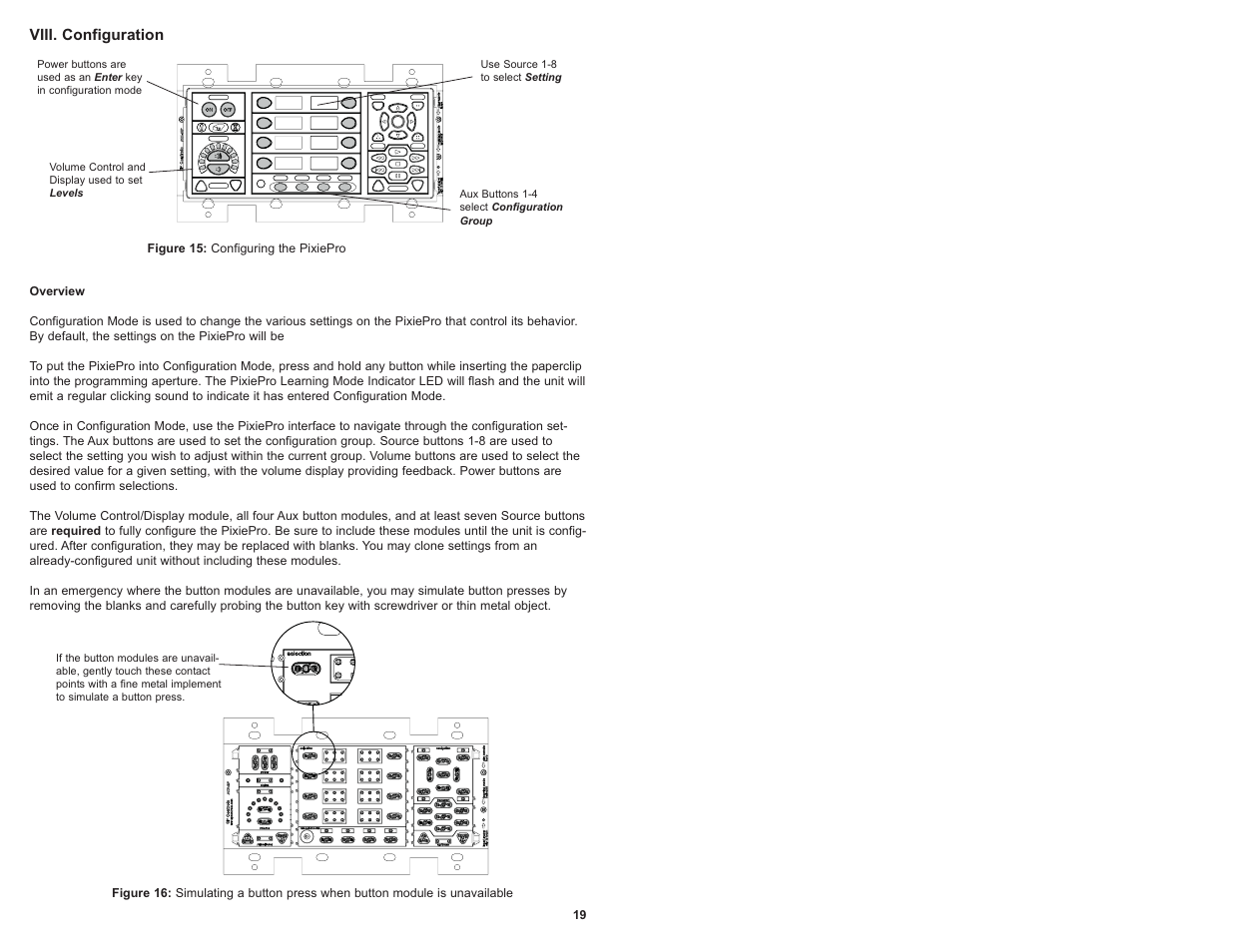 Viii. configuration | SP Controls PixiePro User Manual | Page 22 / 31