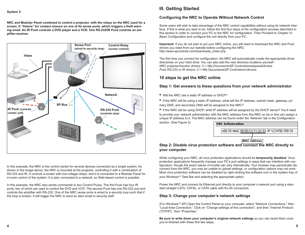 Iii. getting started, 10 steps to get the nrc online | SP Controls PX2-NRC-1142 User Manual | Page 4 / 18