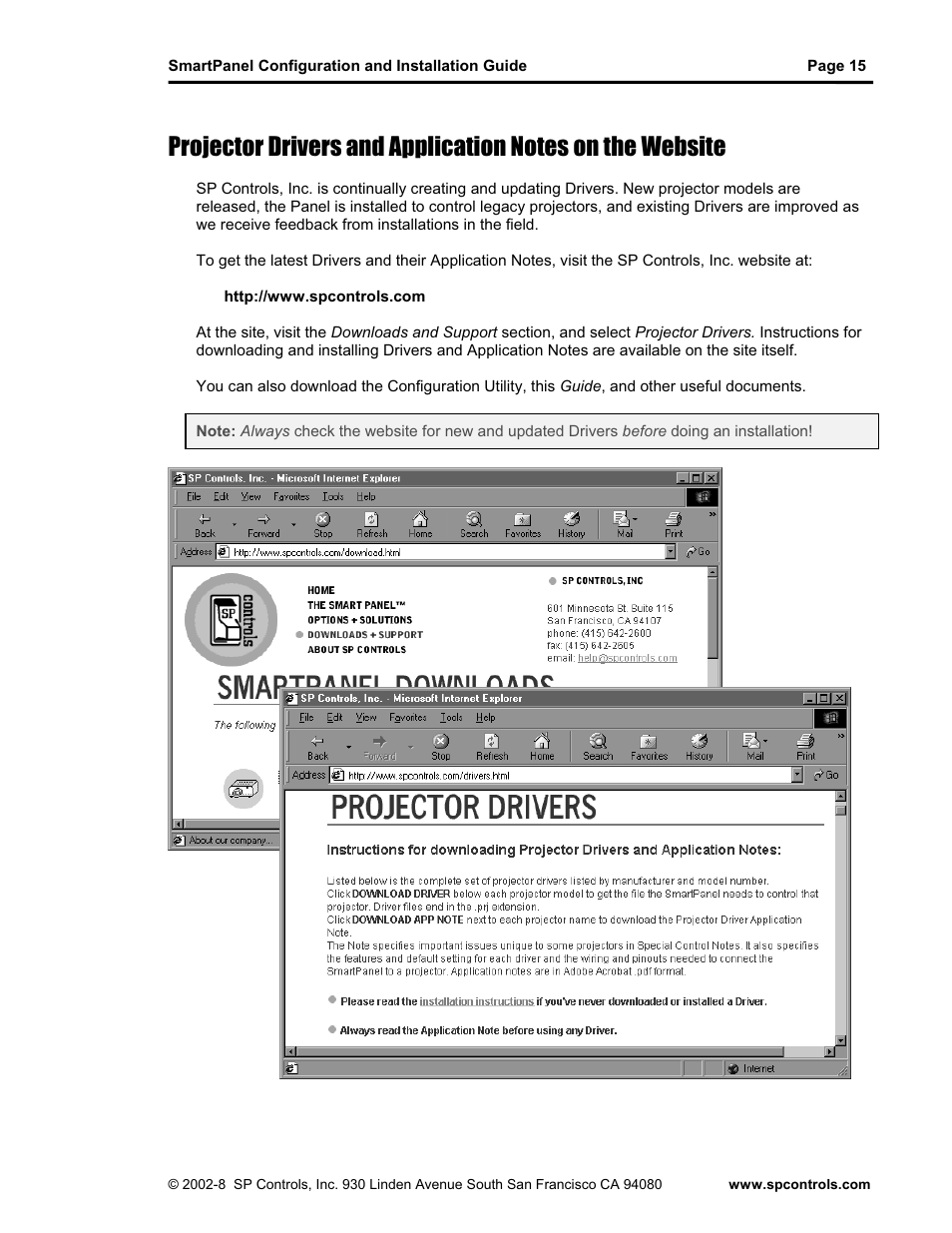 SP Controls SmartPanel User Manual | Page 19 / 76