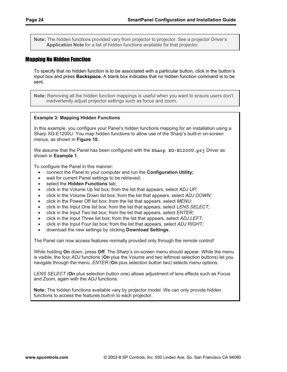 SP Controls SmartPanel User Manual | Page 28 / 76