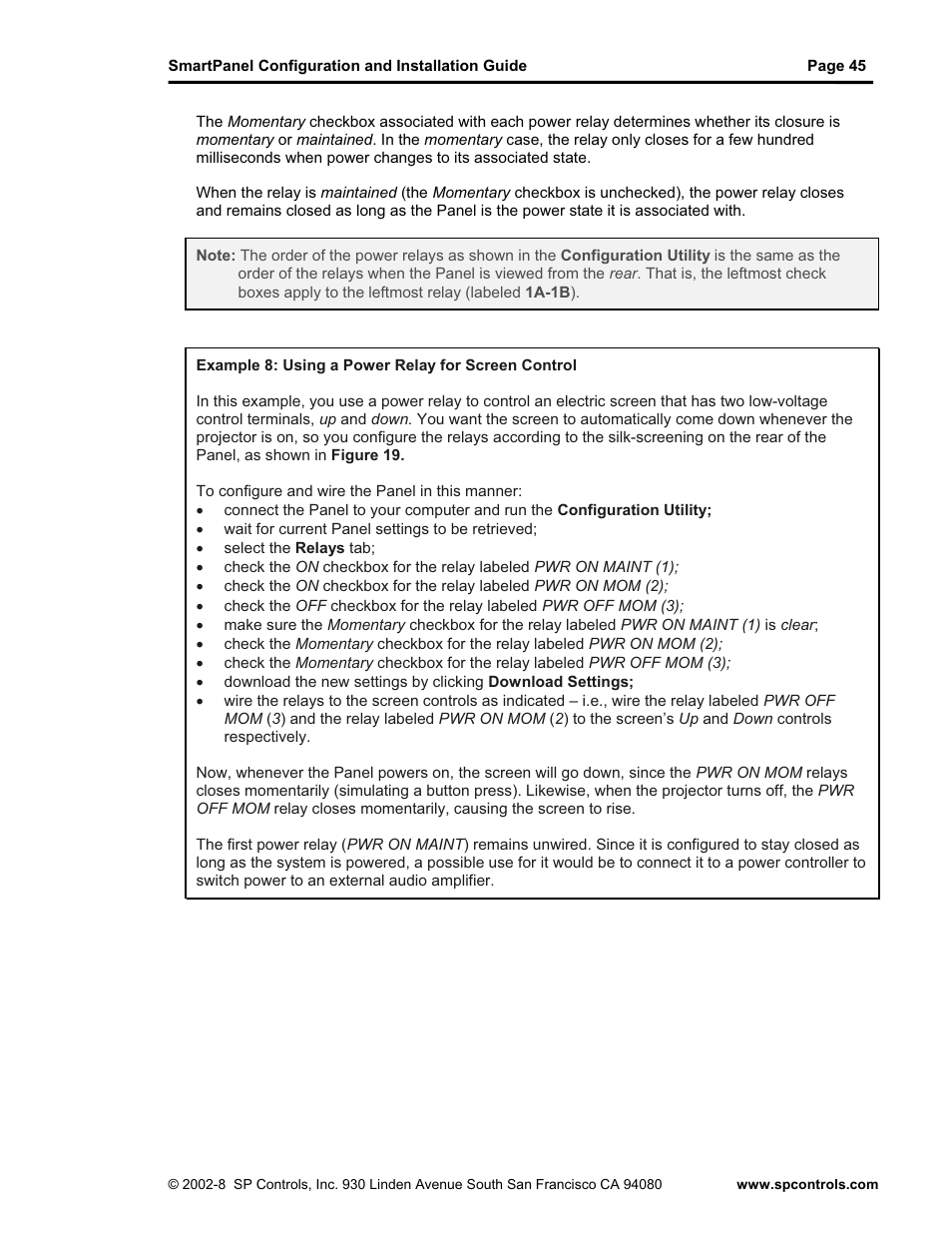 SP Controls SmartPanel User Manual | Page 49 / 76