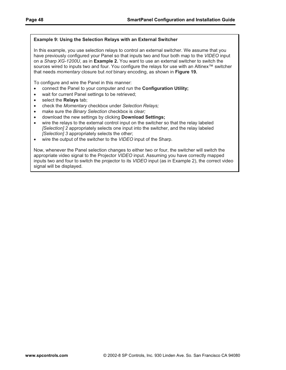 SP Controls SmartPanel User Manual | Page 52 / 76