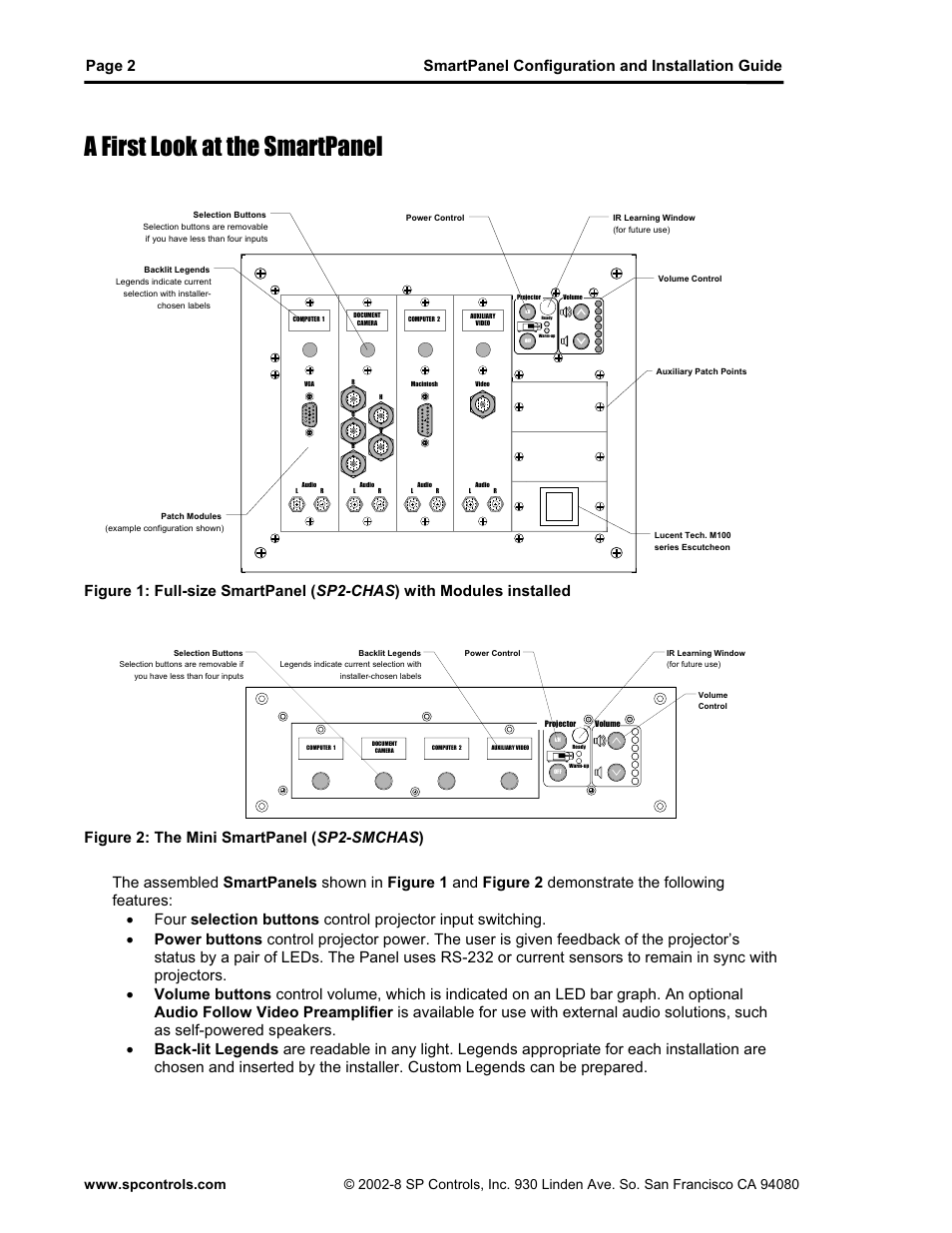 A first look at the smartpanel | SP Controls SmartPanel User Manual | Page 6 / 76