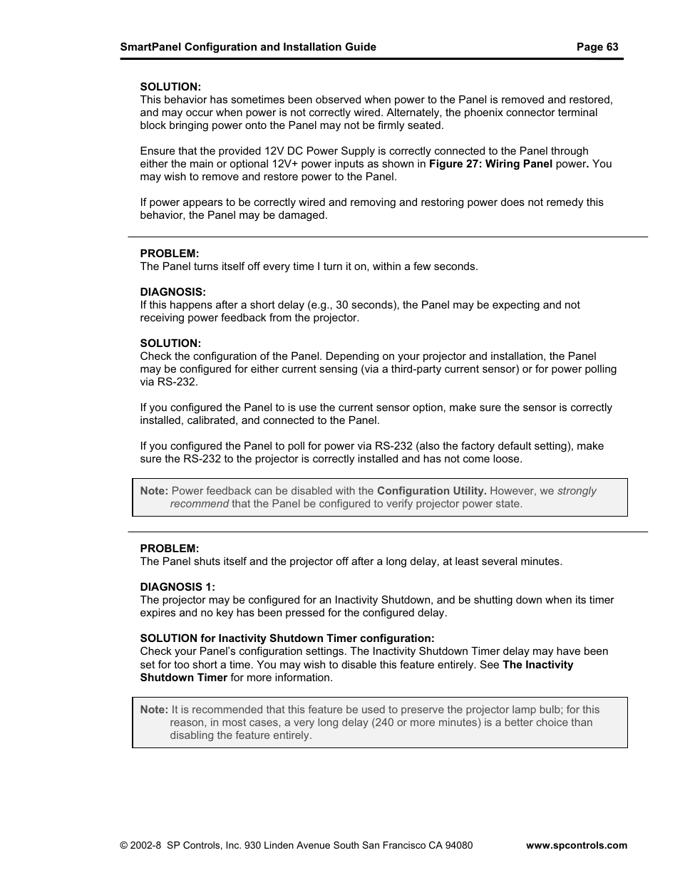 SP Controls SmartPanel User Manual | Page 67 / 76