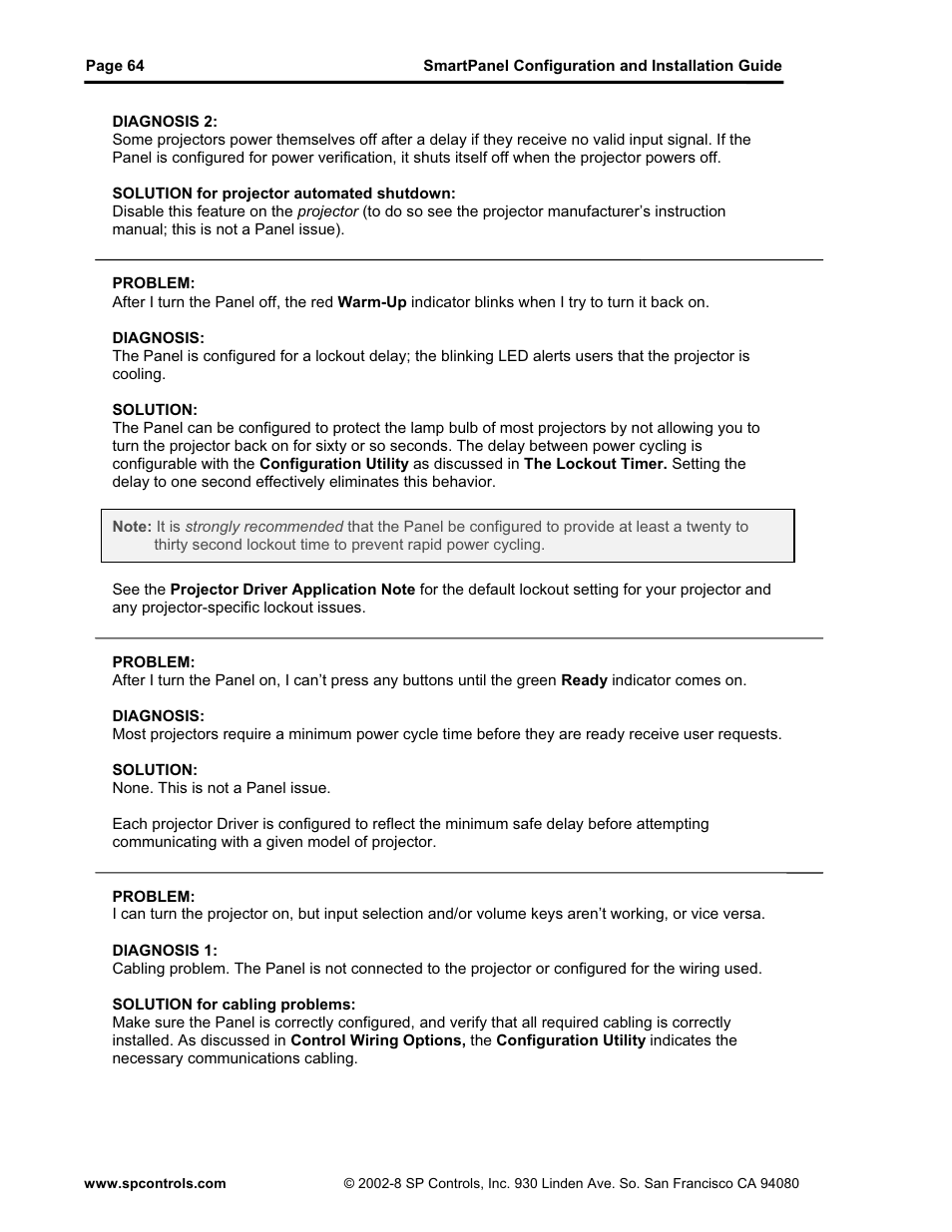 SP Controls SmartPanel User Manual | Page 68 / 76