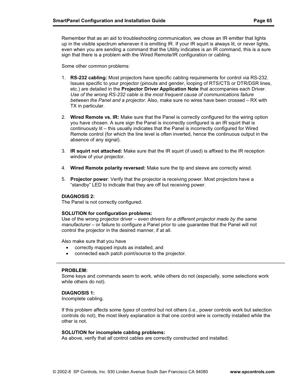 SP Controls SmartPanel User Manual | Page 69 / 76