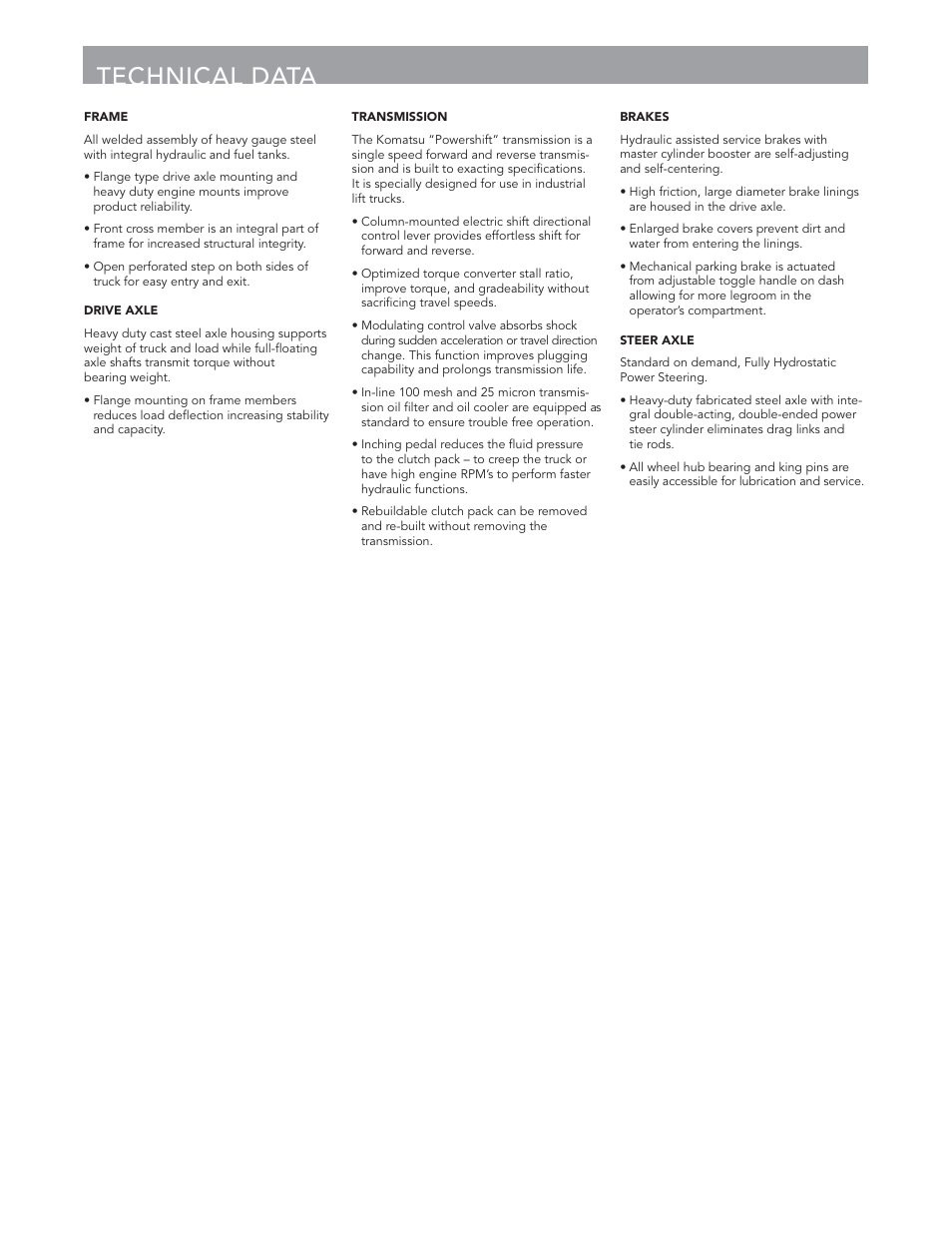 Technical data | Crown Equipment Cushion Tire Lift Trucks MCX20 User Manual | Page 6 / 8