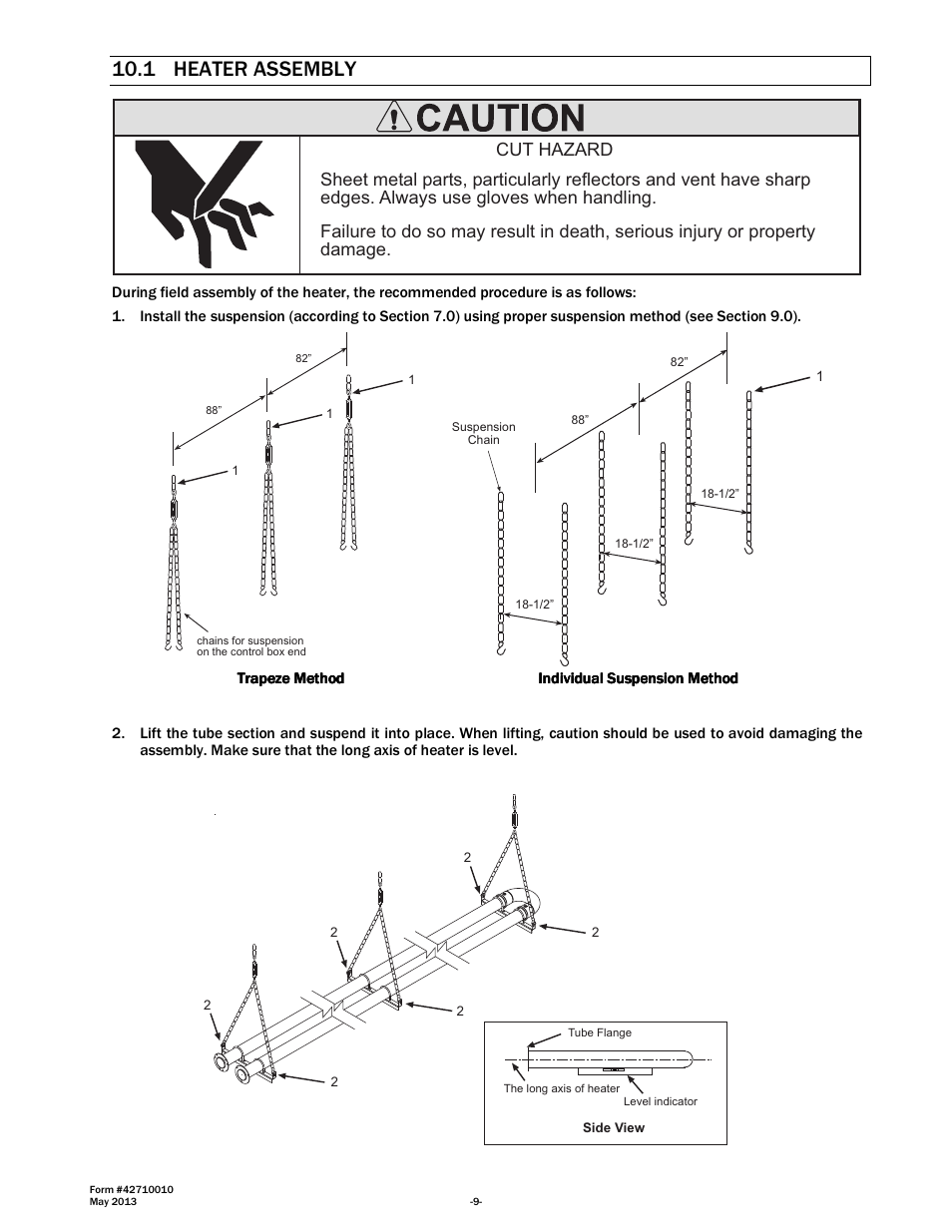 1 heater assembly | Space Ray LTU Series Two Stage User Manual | Page 11 / 42