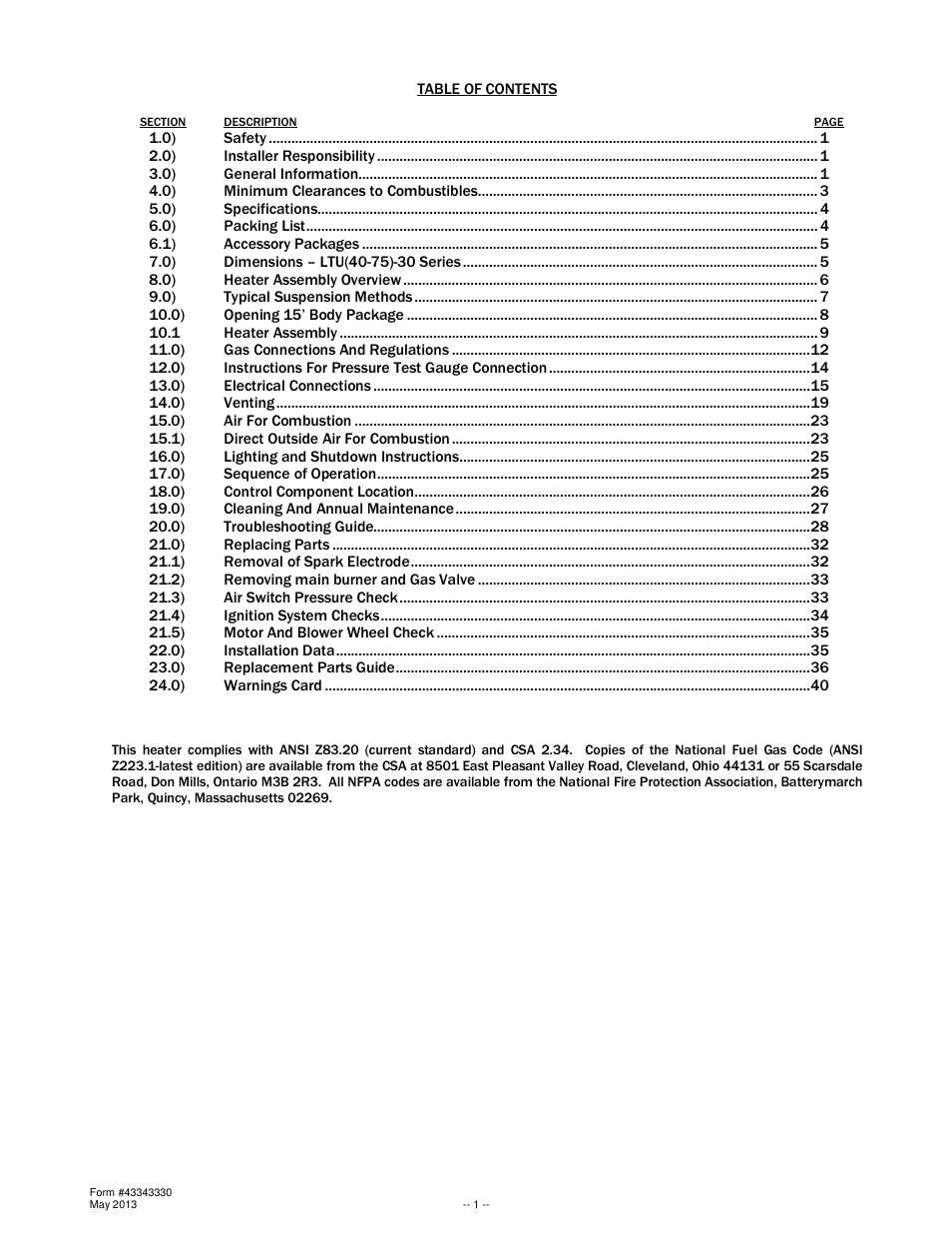 Space Ray LTU Series Two Stage User Manual | Page 2 / 42
