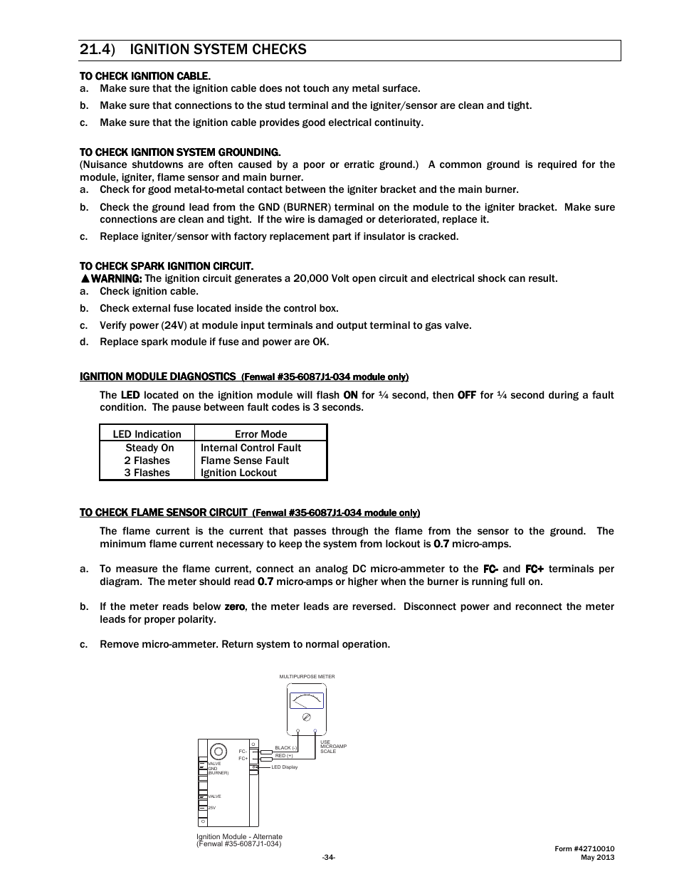 4) ignition system checks | Space Ray LTU Series Two Stage User Manual | Page 36 / 42