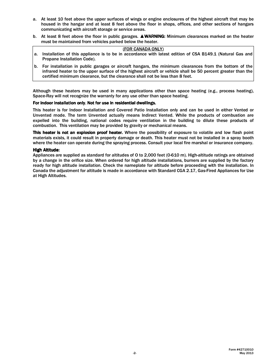 Space Ray LTU Series Two Stage User Manual | Page 4 / 42