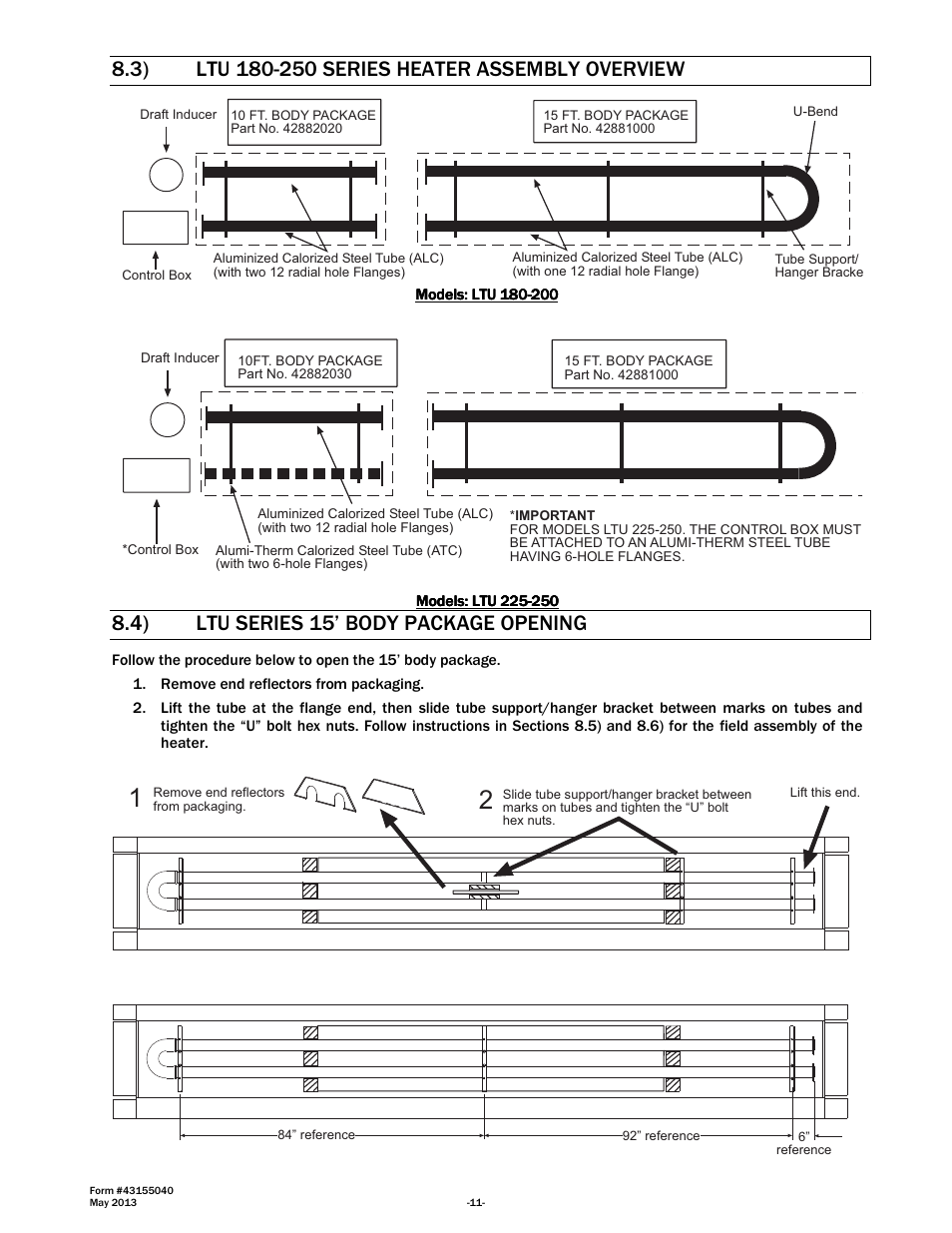 4) ltu series 15’ body package opening | Space Ray LTS Series Two Stage User Manual | Page 12 / 63