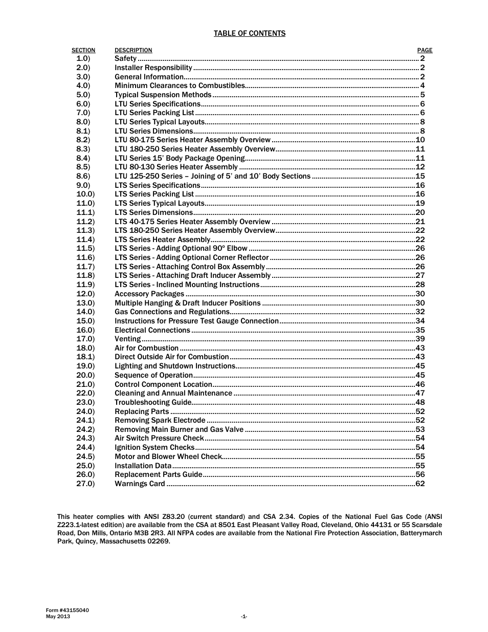 Space Ray LTS Series Two Stage User Manual | Page 2 / 63