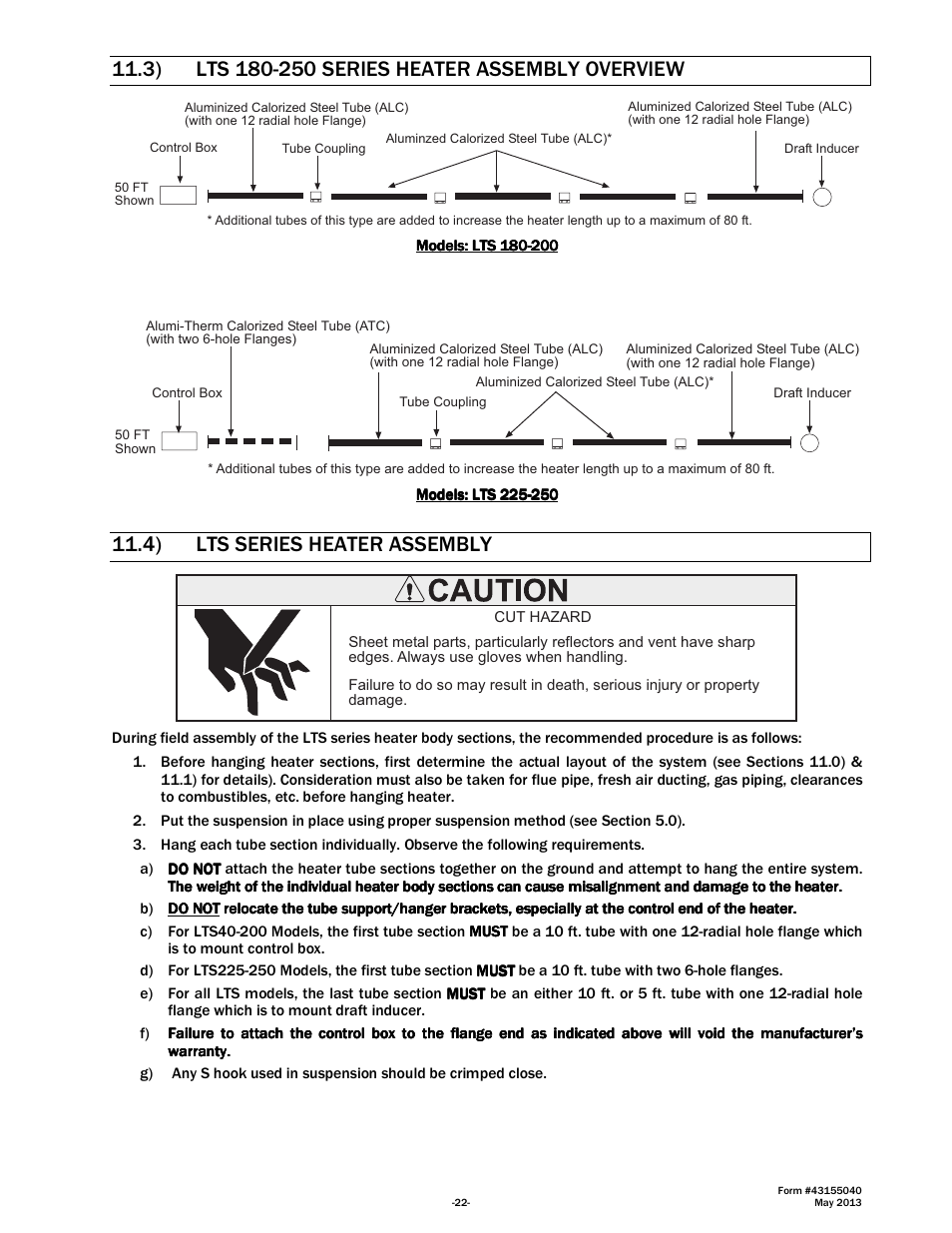 4) lts series heater assembly | Space Ray LTS Series Two Stage User Manual | Page 23 / 63