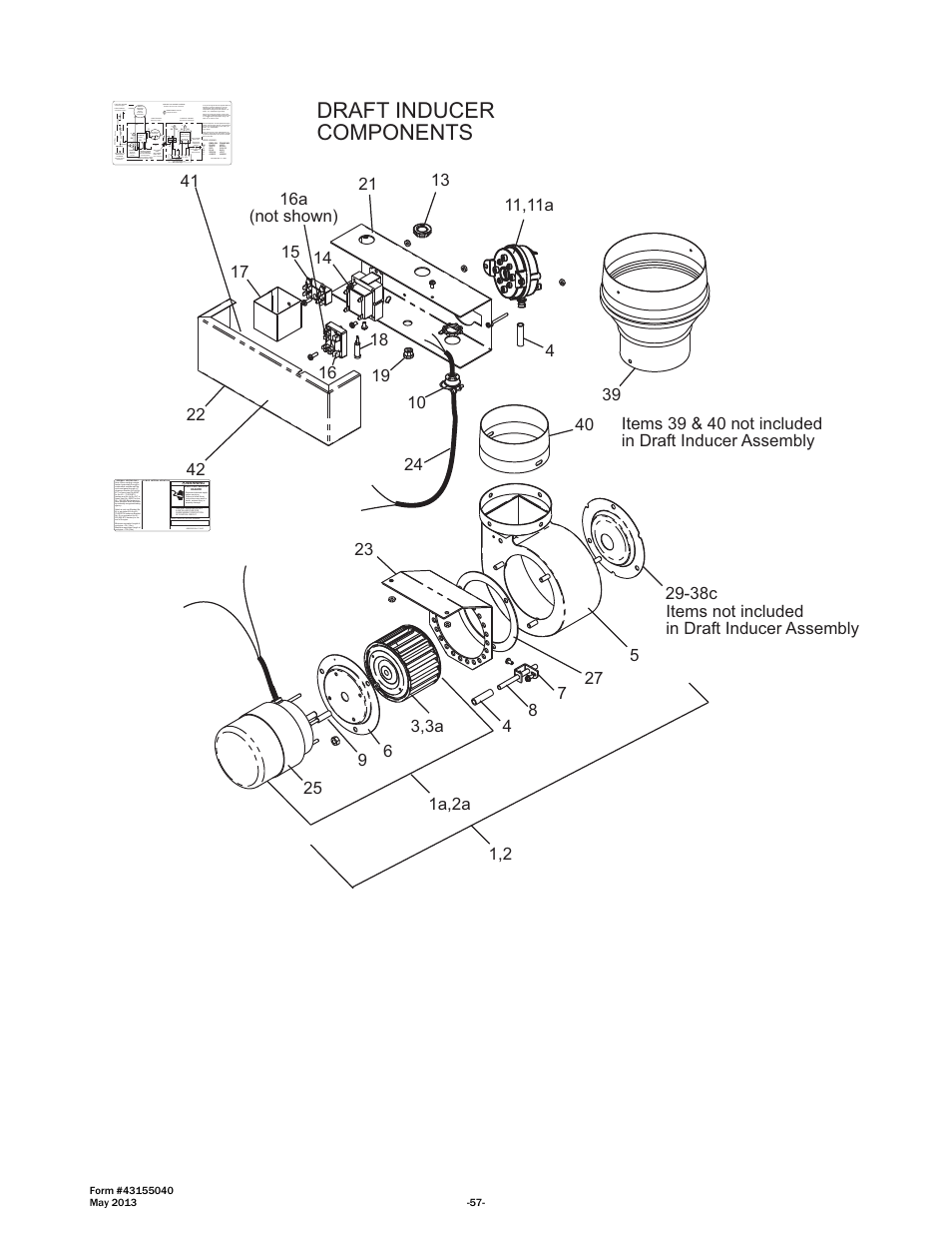 Draft inducer components | Space Ray LTS Series Two Stage User Manual | Page 58 / 63