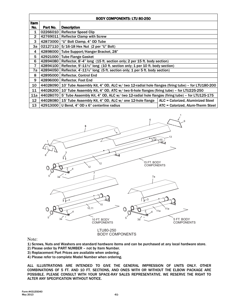 Space Ray LTS Series Two Stage User Manual | Page 62 / 63